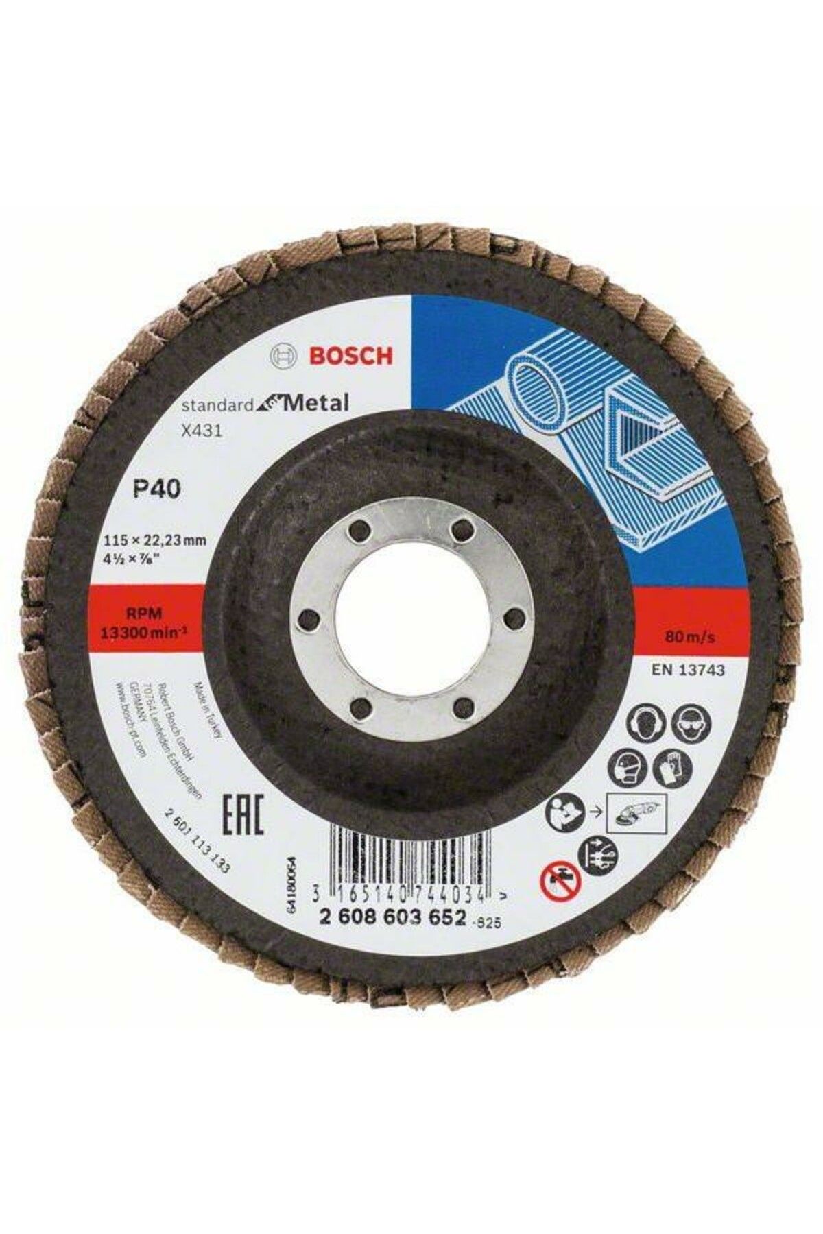 Bosch-FLAP DISC METAL 115MM GRIT 40 BOSCH 1