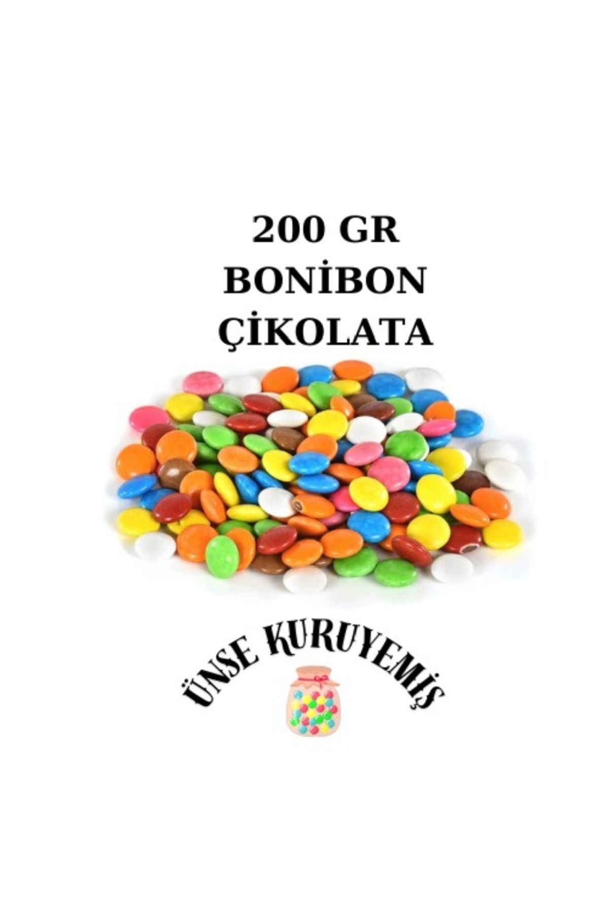 ÜNSEKURUYEMİŞ Renkli Bonibon Çikolata (200 GR)