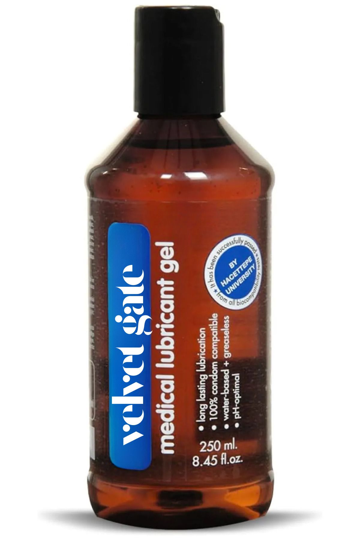 VELVET GATE Pratik Basma Kapaklı Sade Kokusuz Su Bazlı Kayganlaştırıcı Jel 250 ml