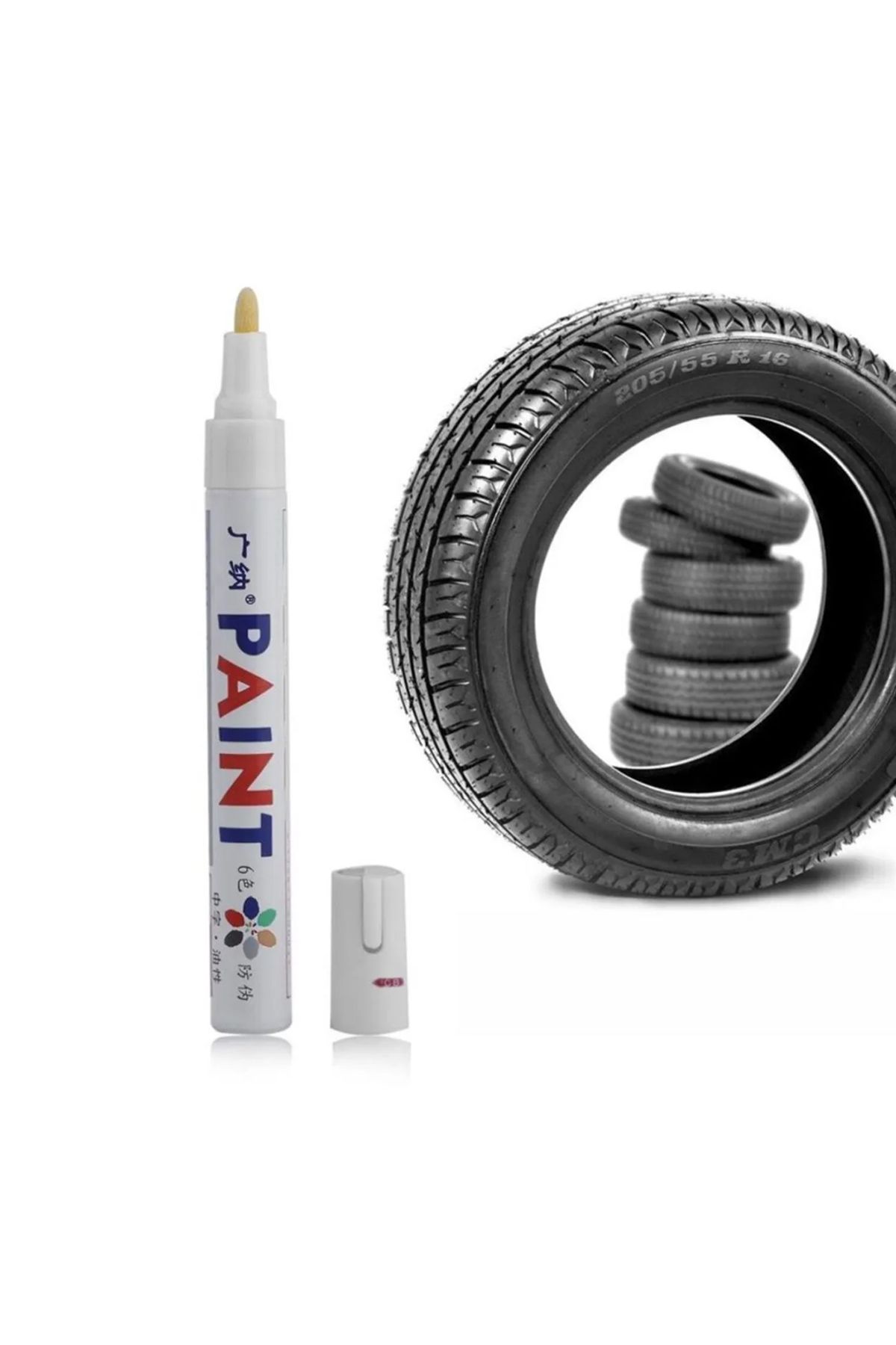OEM M101 ARAÇ MOTOSİKLET LASTİK BOYA KALEMİ (KIRMIZI - -MAVİ - -SARI - YEŞİL - SİYAH) (5024)