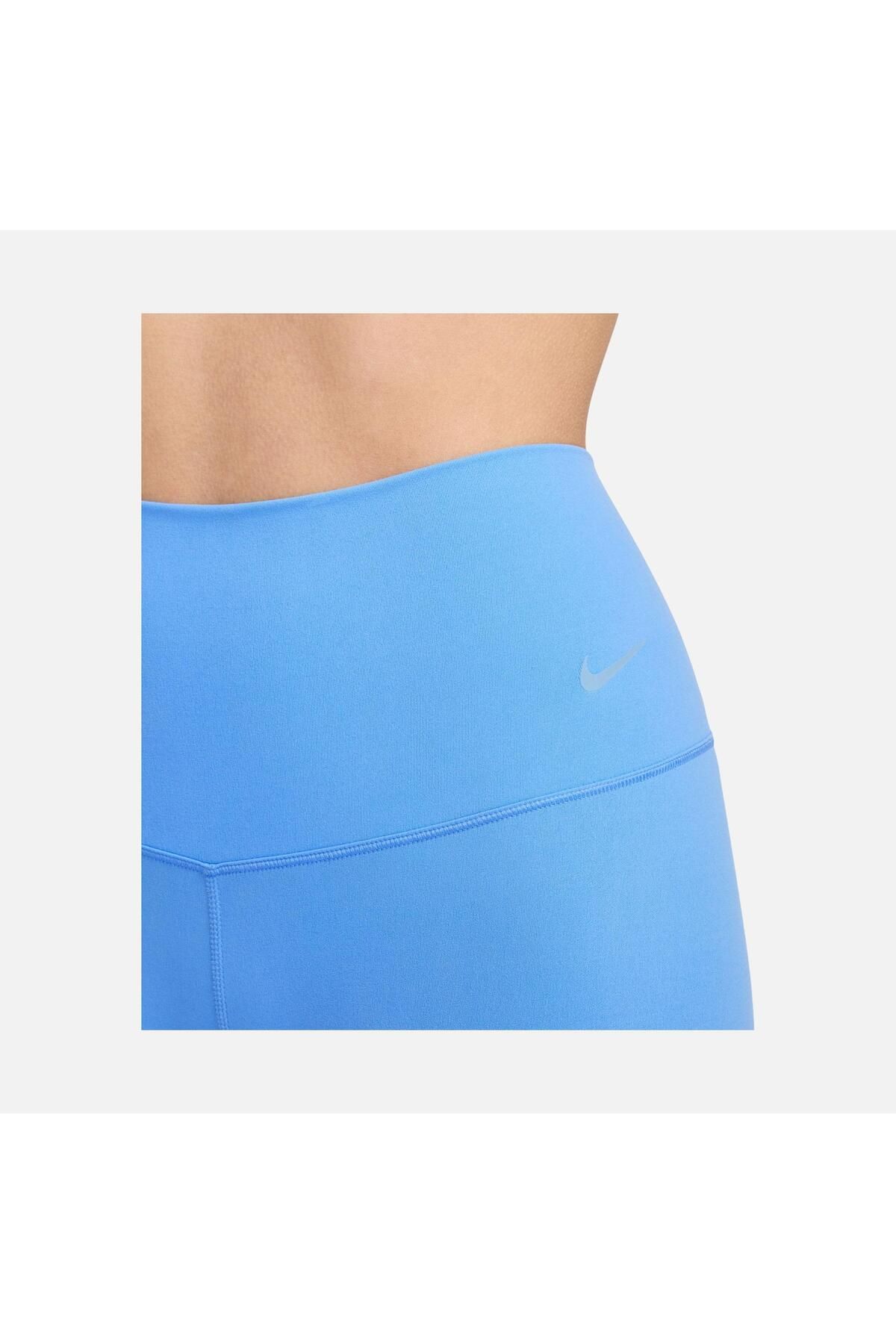 Nike-Zenvy Dri-Fit 7/8 Blue Leggings for Women - Gentle-Support, High-Waisted, Infinasoft 7