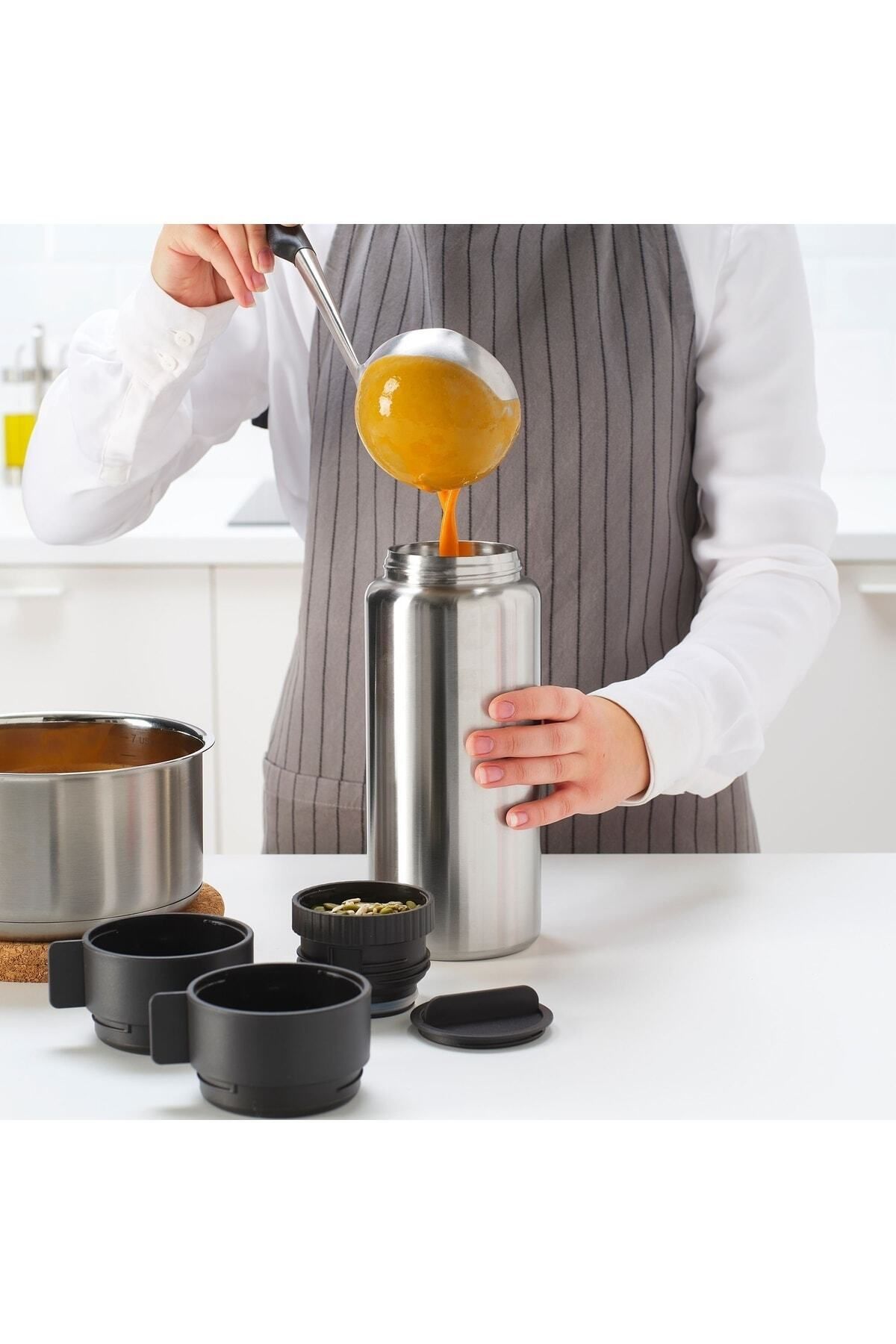 IKEA-1lt Travel Thermos with Mug Height: 29 Cm Keeps Hot/Cold for Up to 6 Hours 2