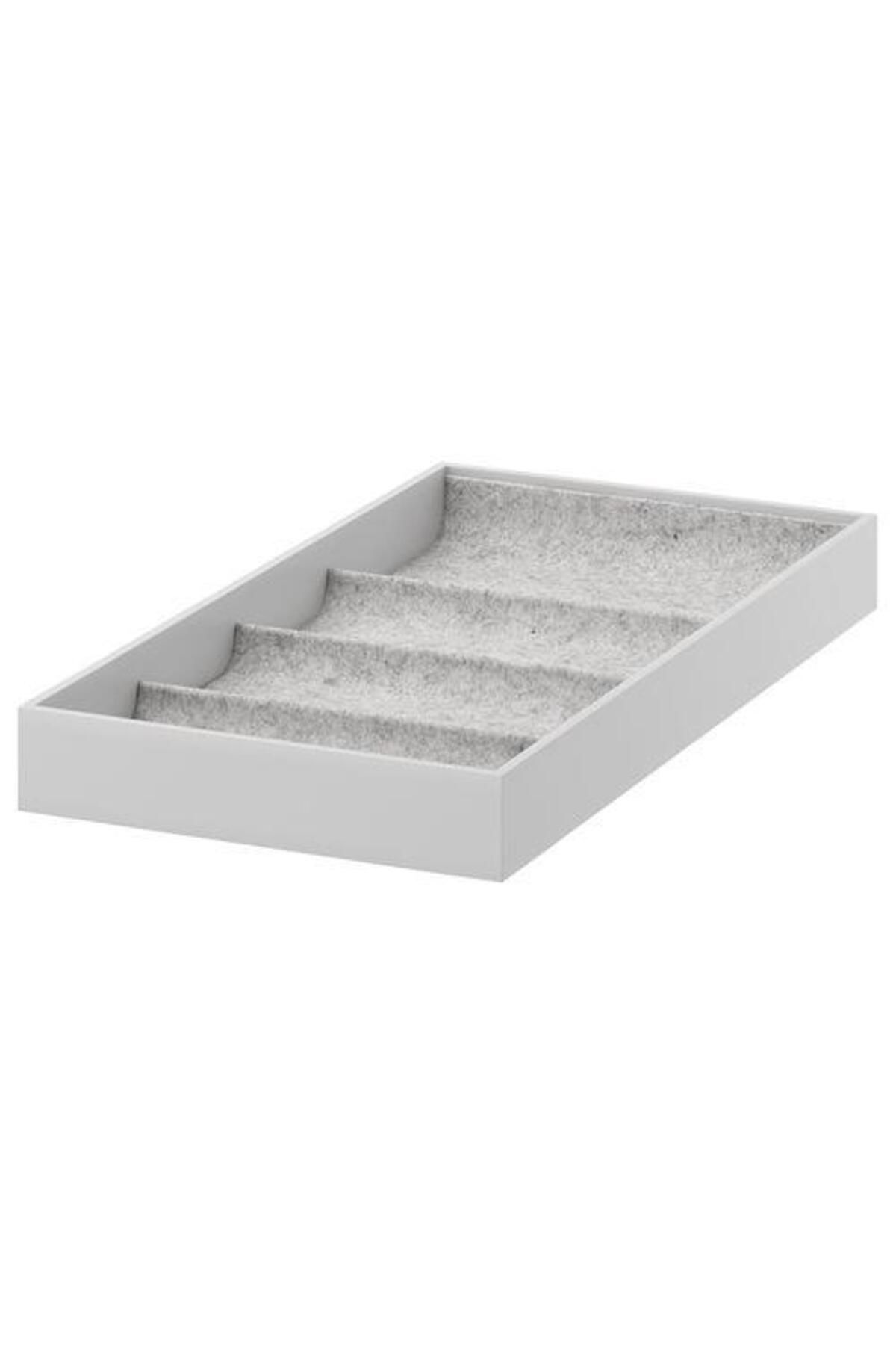 IKEA-Unit with Shelf Compartment Light Gray Size 25X53X5Cm Jewelry-Glasses-Watch Organizing Box Soft 1