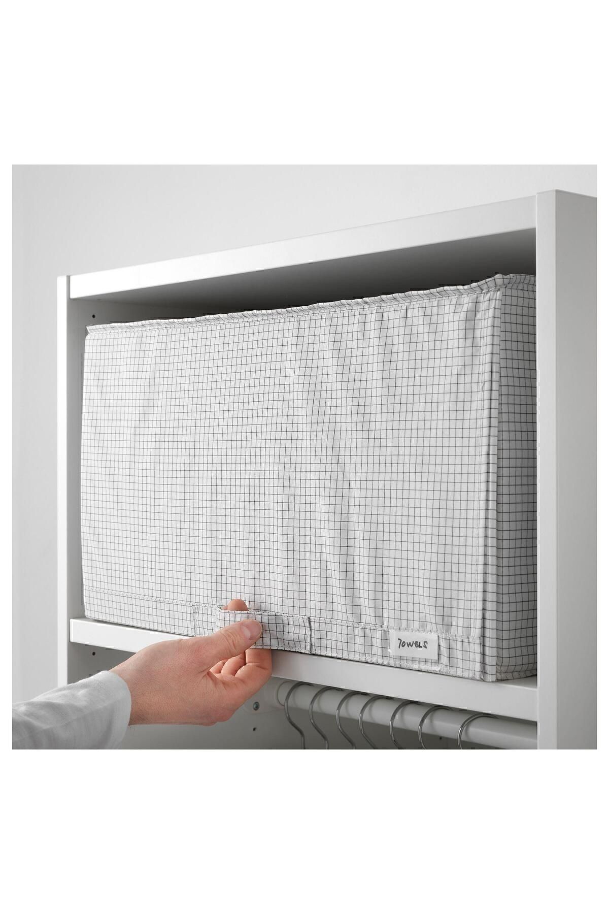 IKEA-Cutie de depozitare compartimentată Dimensiune 34x51x28 cm Cutie de organizare în carouri gri-alb 2
