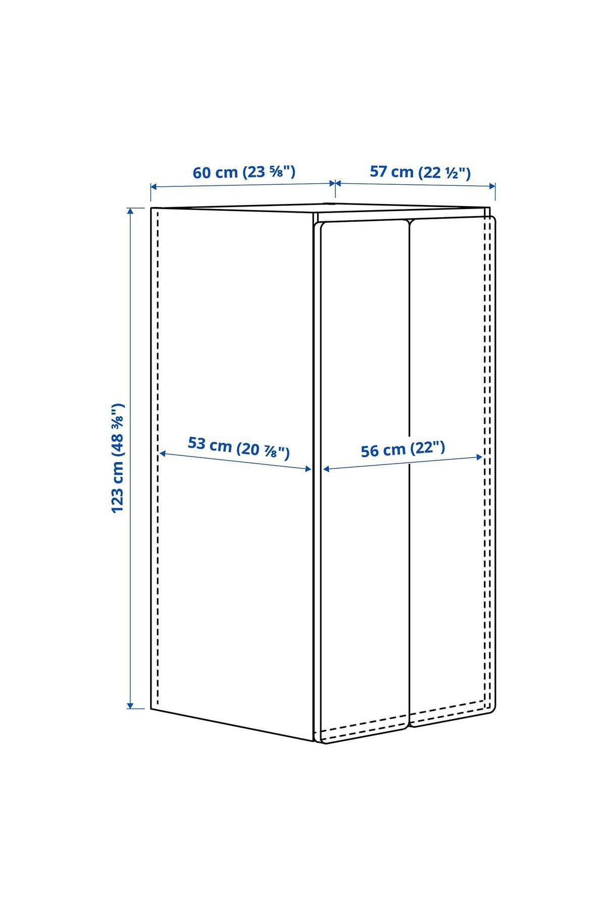 IKEA çocuk gardırobu, beyaz-gri, 60x57x123 cm fotoğrafı 4 (önizleme)