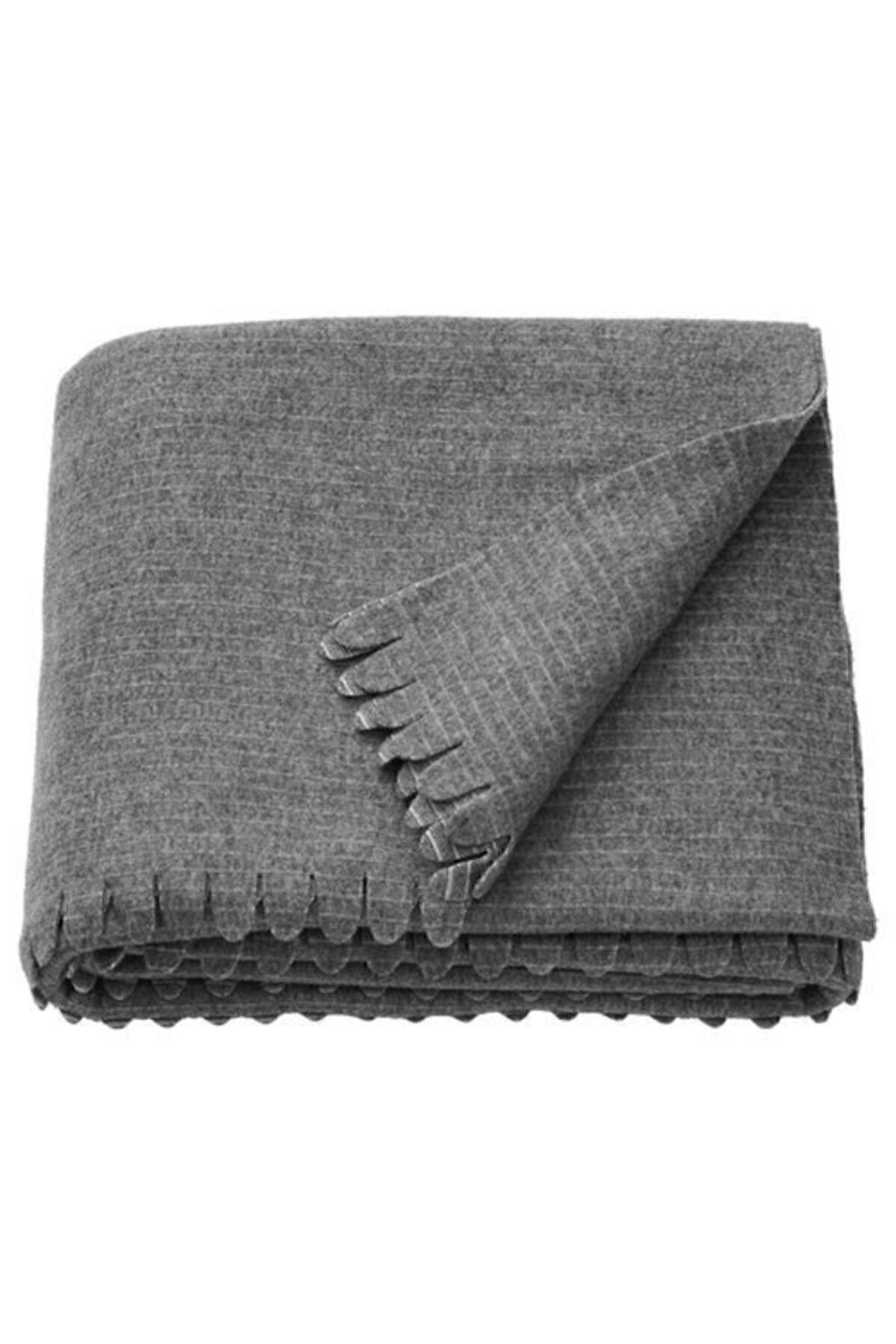 IKEA Cuvertură De Pat, Culoare Gri, Lână Moale, Pătură Tv 50x210 Cm - One Size