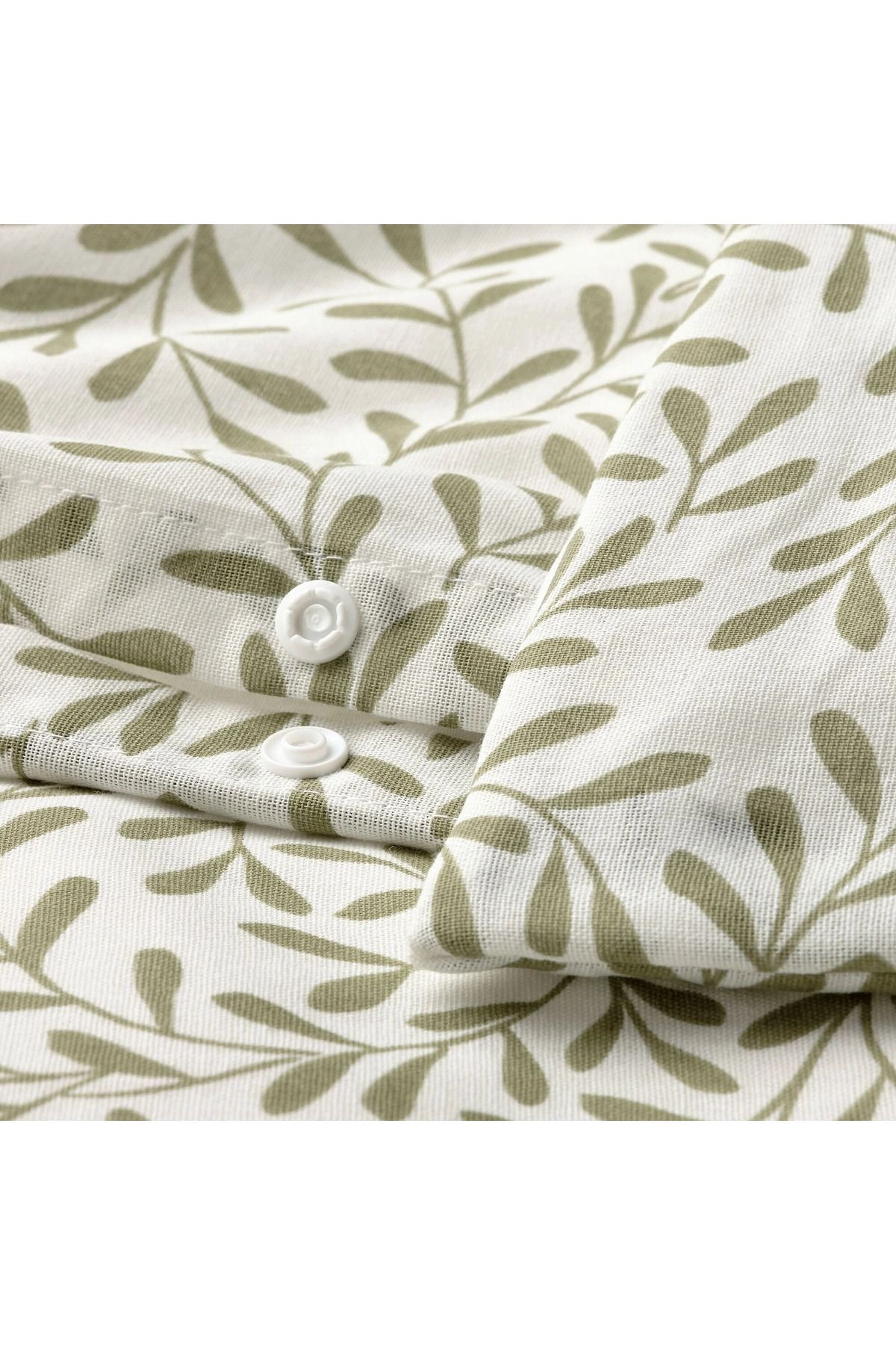 IKEA-طقم غطاء لحاف مزدوج، أبيض-أخضر، 240x220/50x60 سم 5