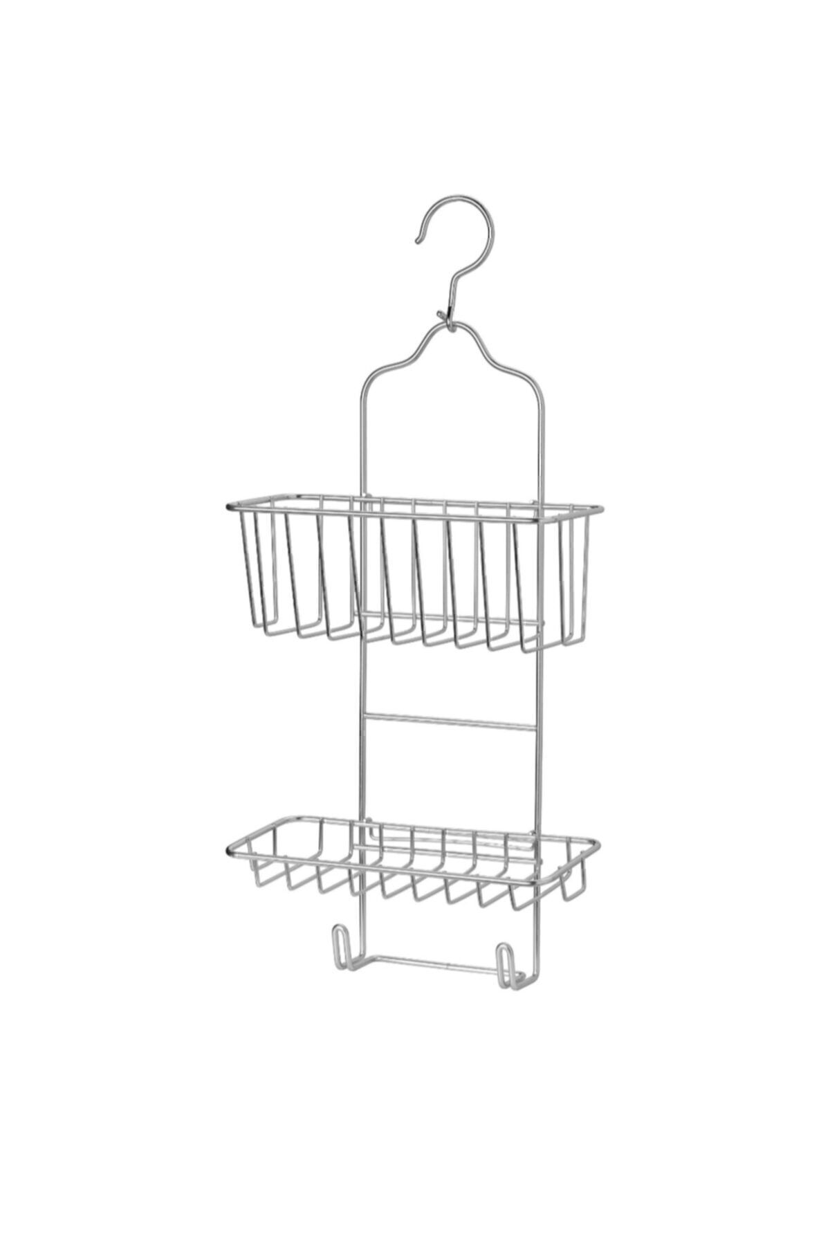 IKEA-Coș de duș rezistent la rugină, suport de duș cu cuier, acoperire cu zinc 2