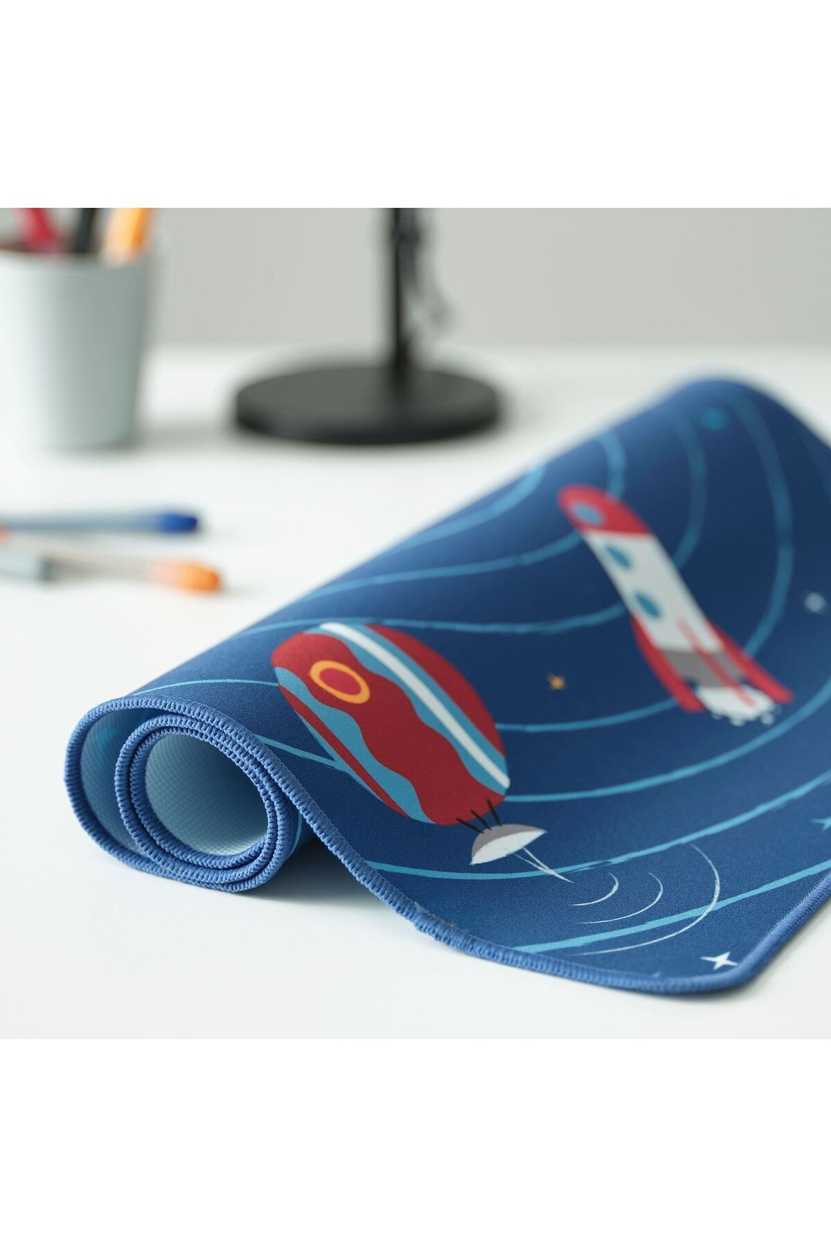 IKEA-desk mat, blue, 38x60 cm Smooth surface when your child want to write or draw 4