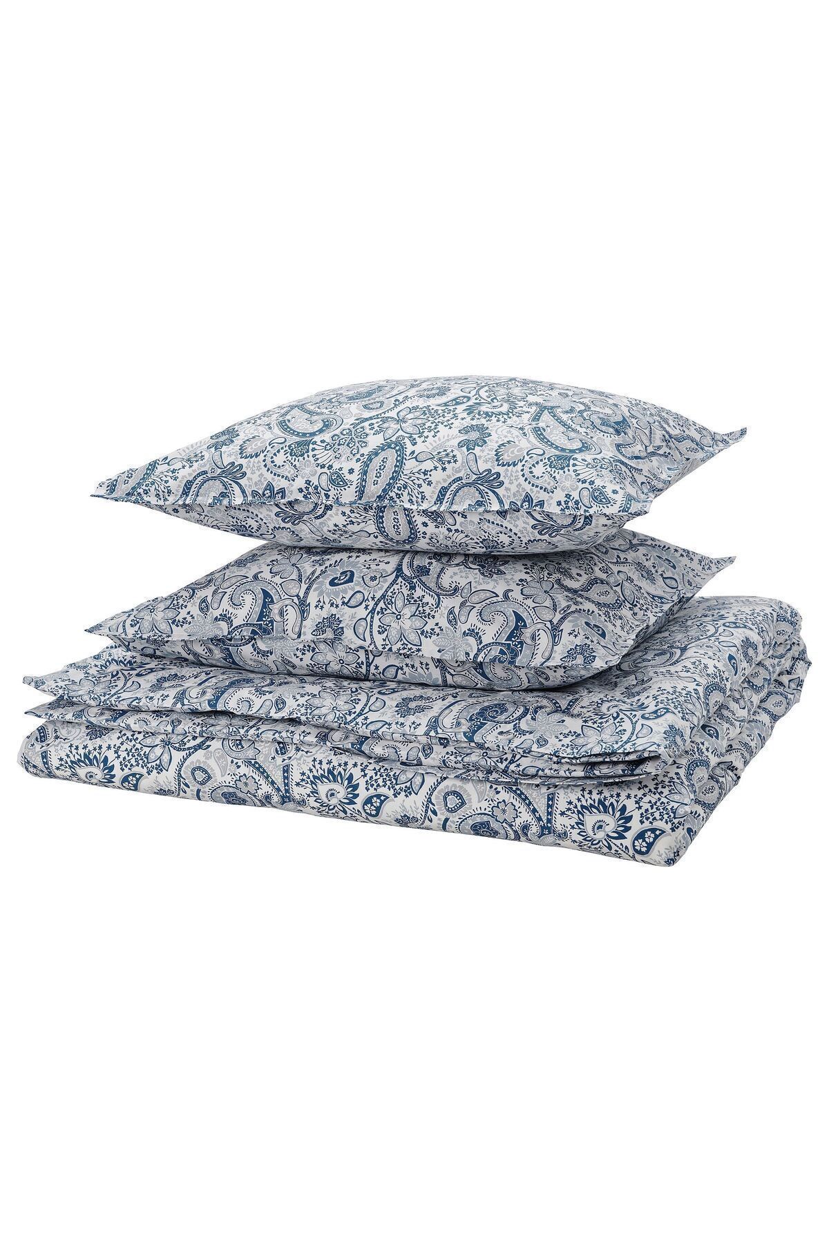 IKEA-Pink-white Double Duvet Cover Set - 240x220/50x60 cm, 80% Cotton/20% Viscose/Rayon 3