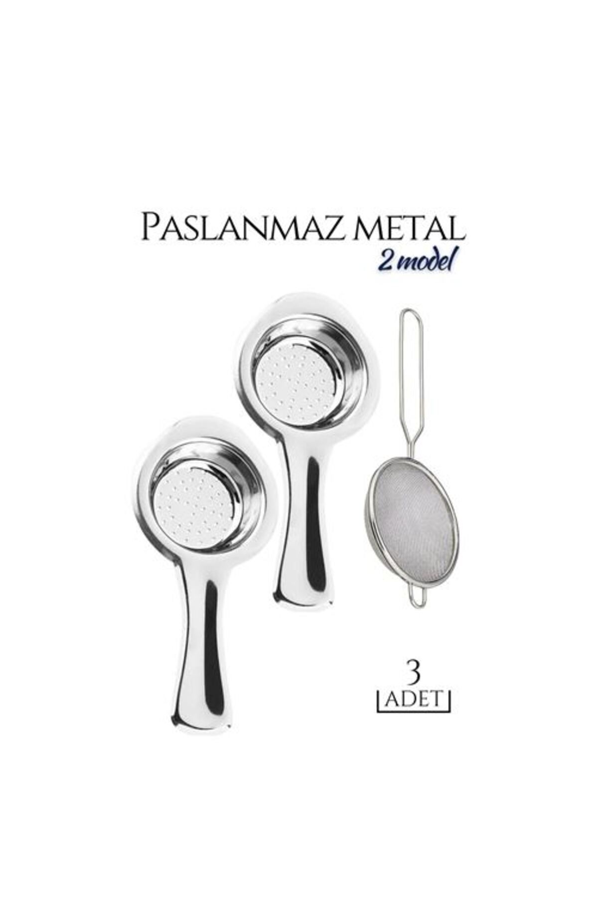 ACSMarket 3 lü Set Metal Çay Süzgeci Cabrera Design