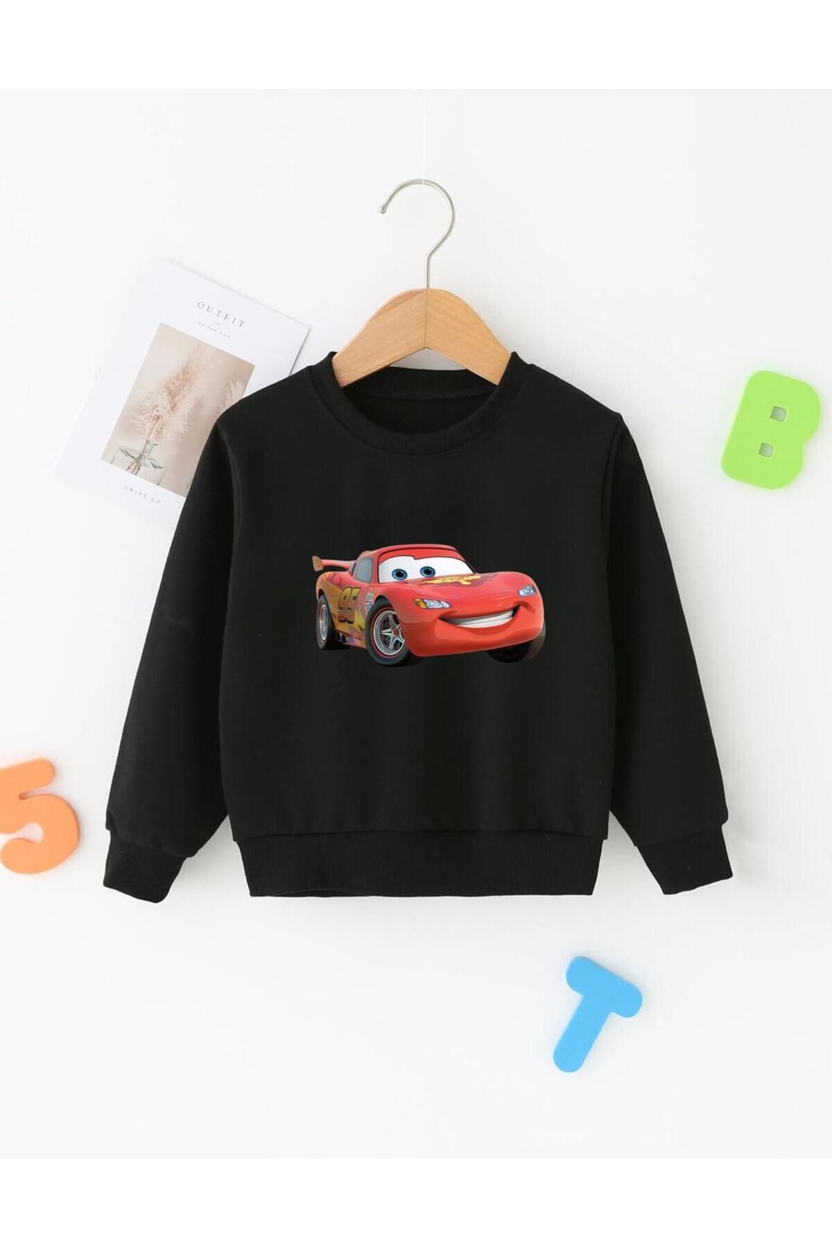 Massgai Hanorac Unisex Pentru Copii Mc Queen 95 Cu Imprimeu Special Din Bumbac Cu Decolteu Rotund Unisex - 9–10 years