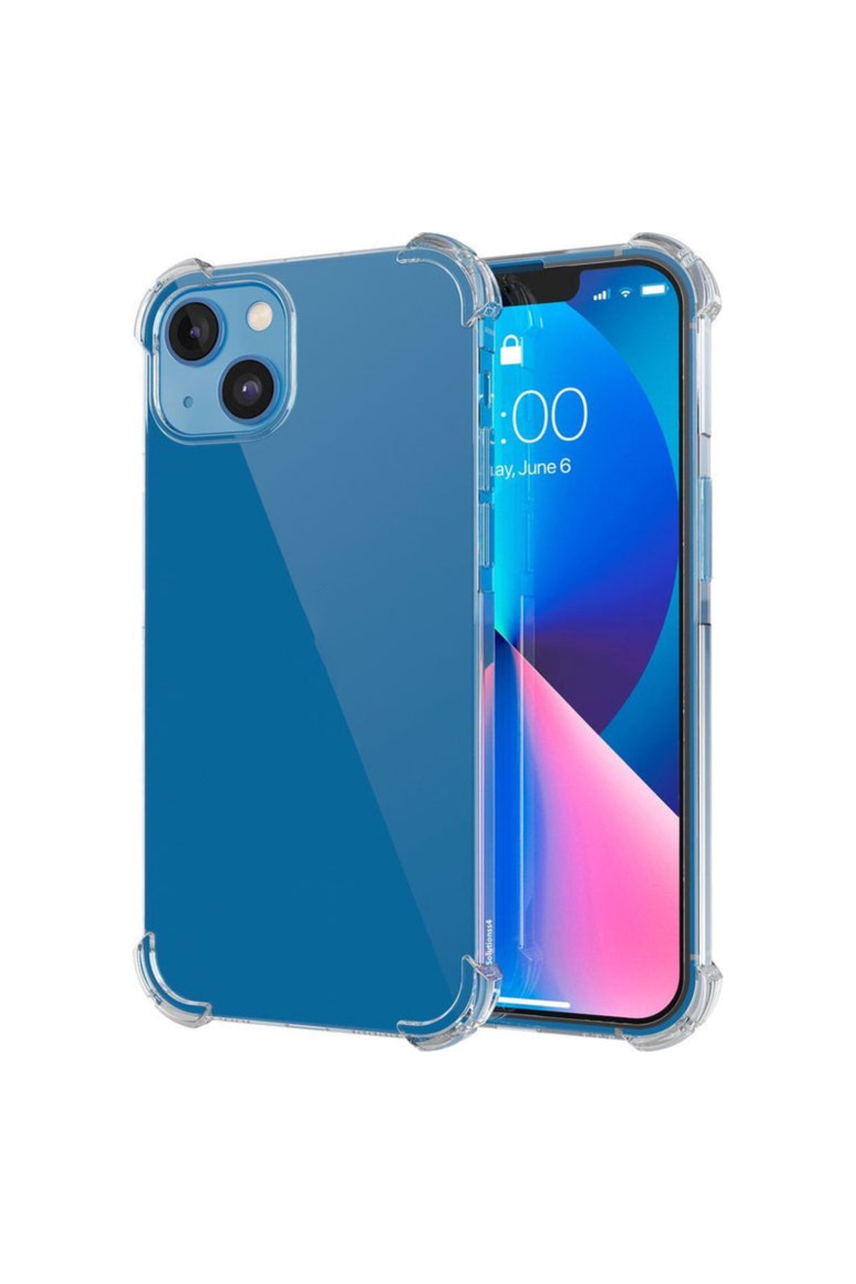 Apple iPhone 13 Kapak Kamera Bölümü Açık Airbag Antishock Köşe Korumalı Şeffaf Silikon Kılıf