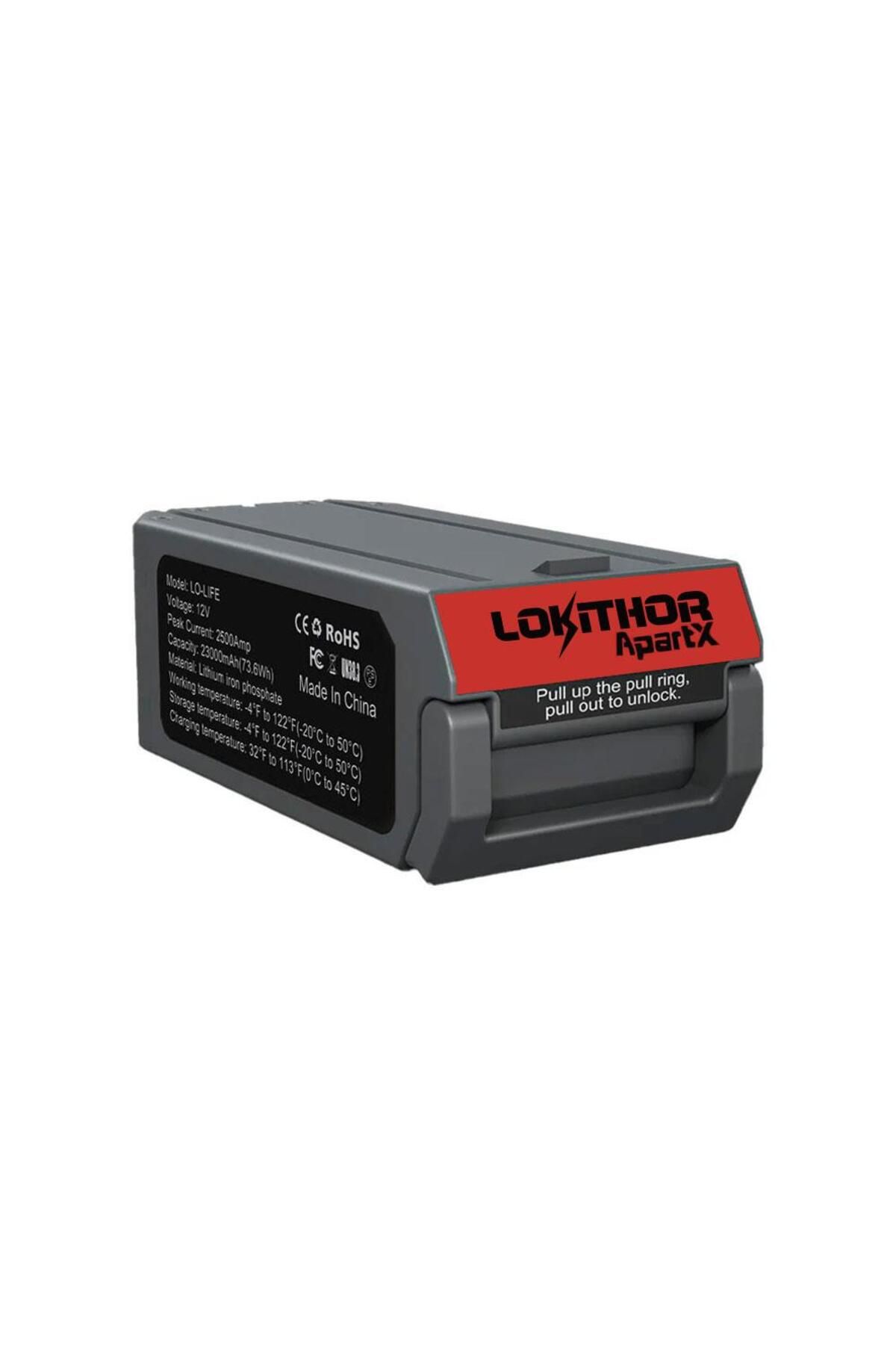 Lokithor Lıfe 12.8volt Lifepo4 2500a Takviye Gücü Apartx Ile Uyumlu Yedek Akü