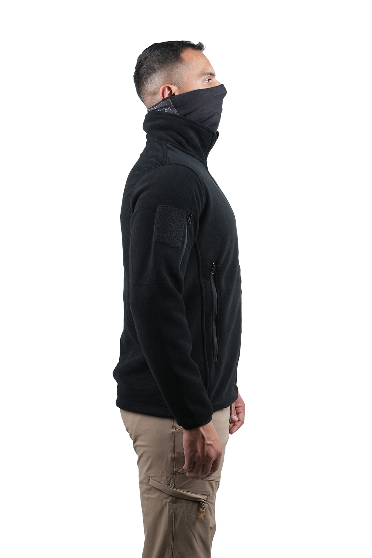 Tam Fermuarlı Taktik Polar Ceket 2011 Siyah 5 Cepli Outdoor Polar — رنگارنگ wt-2011-siyah-s — تصویر 3 از 6
