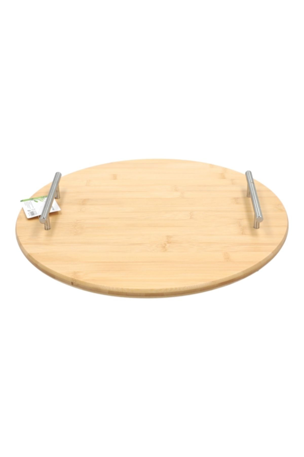 Bien Servi-Round Bamboo Serving Tray with Handle 39.5 x 4.5cm 2