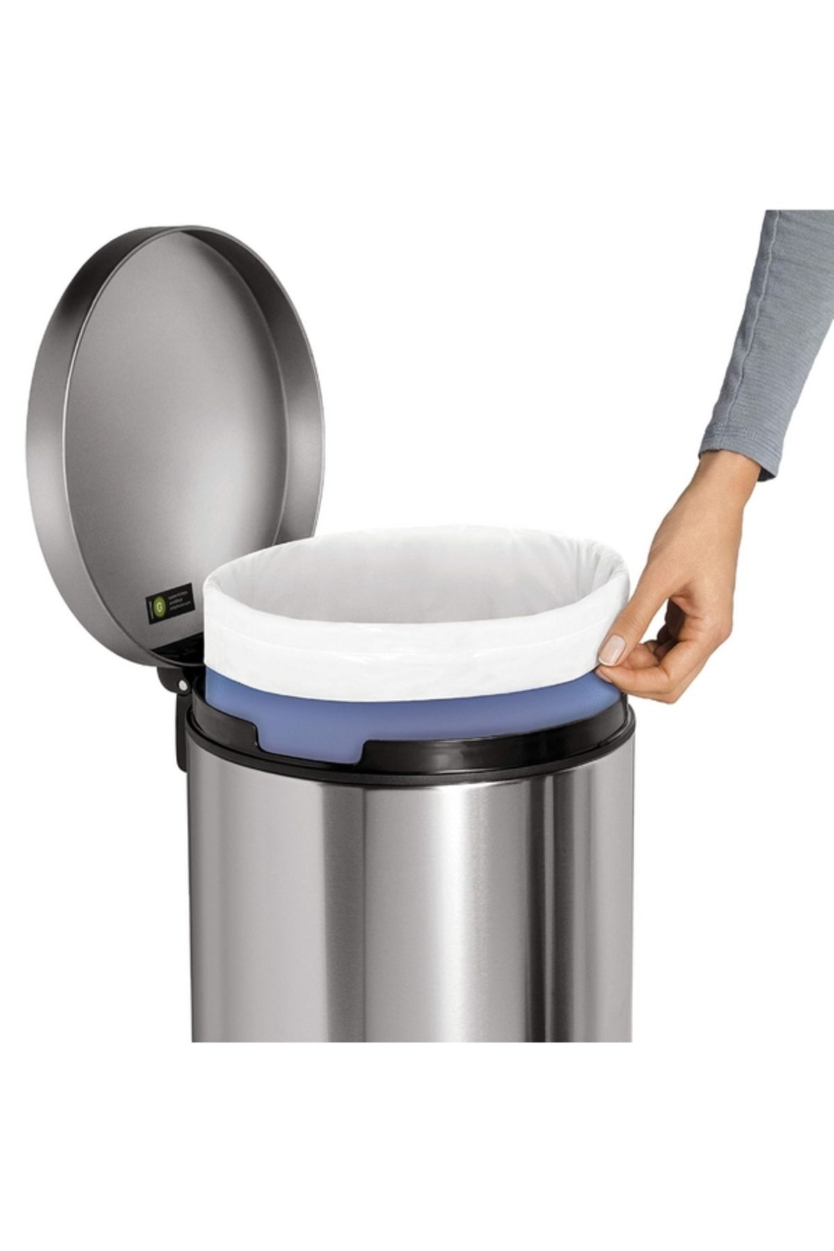 Simplehuman-Fingerprint-Proof Brushed Stainless Steel Step Trash Can 5