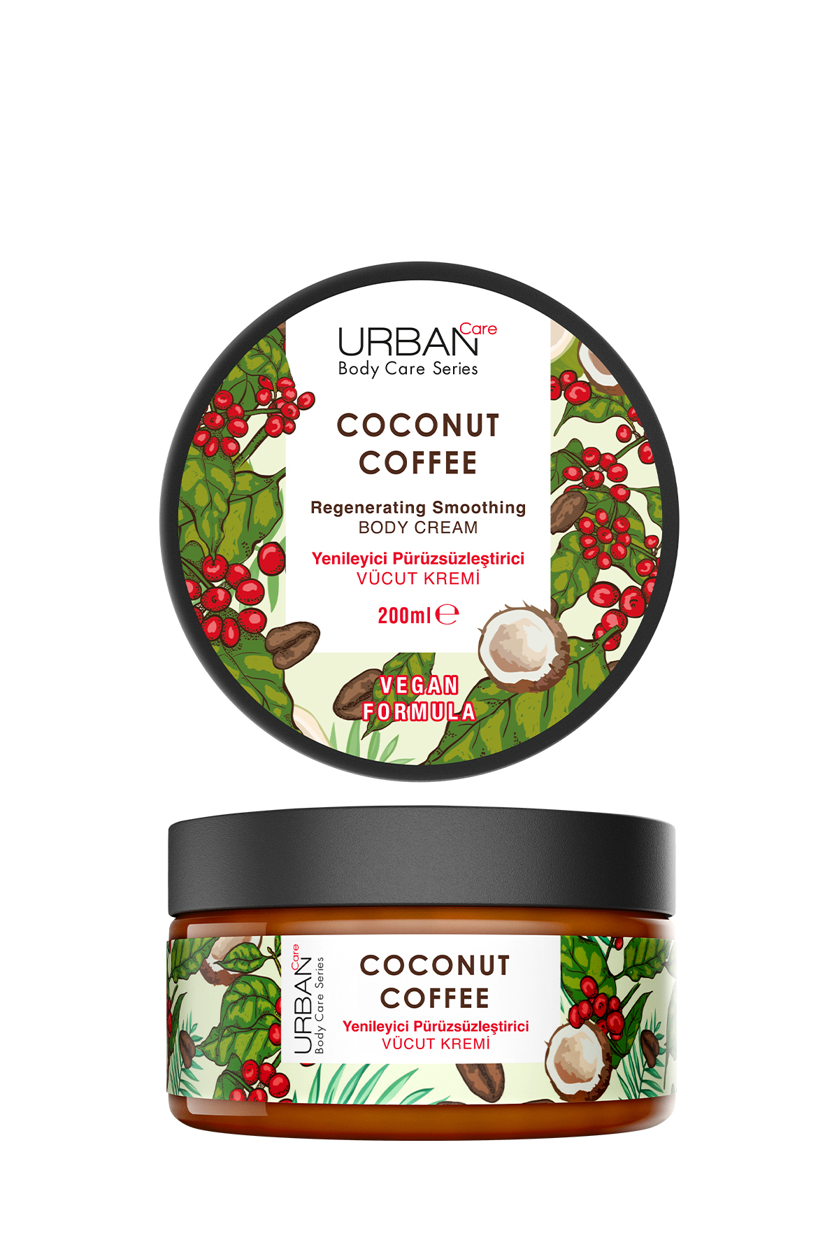 Coconut Coffee Yenileyici & Pürüzsüzleştirici Vücut Kremi 200 Ml-vegan — URBN-KRM1 — تصویر 2 از 7