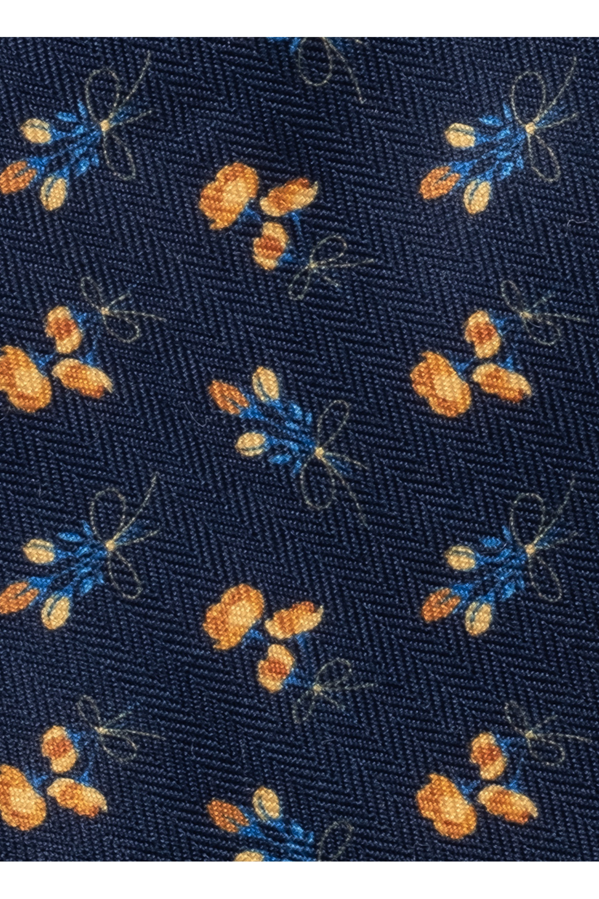 CROATE-Navy Blue Soft Cotton Fabric Tie 3