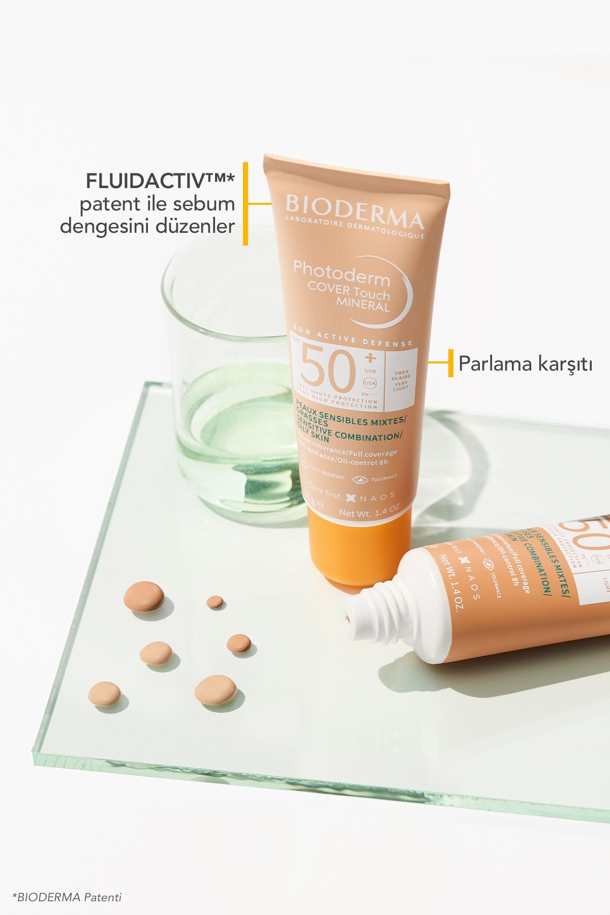 کاور فتودرم بایودرما تاچ مینرال بسیار سبک Spf50 40 گرم