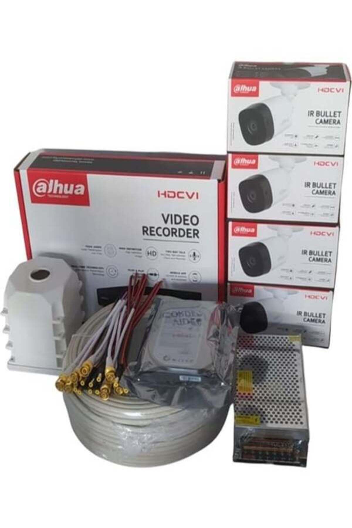 DAHUA 4 LÜ 2 MP DAHUA AHD KAMERA TÜM SİSTEM SET HALİNDE