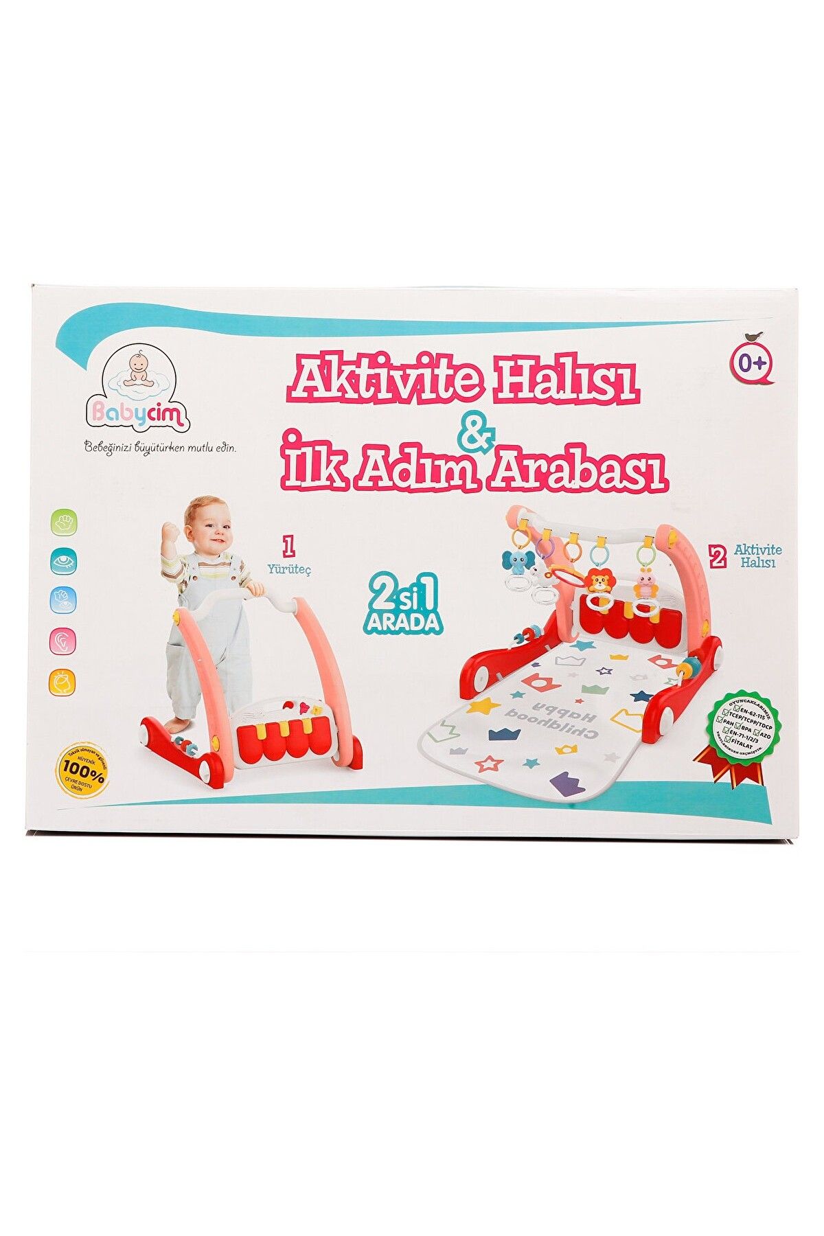 Birlik BİRLİK BABYCİM AKTİVİTE HALISI İLK ARABAM 2'Lİ SET PEMBE