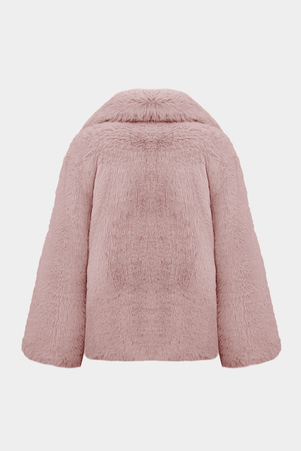 Açelya Okcu-Women's Premium Long Feather Rex Faux Fur Coat 2