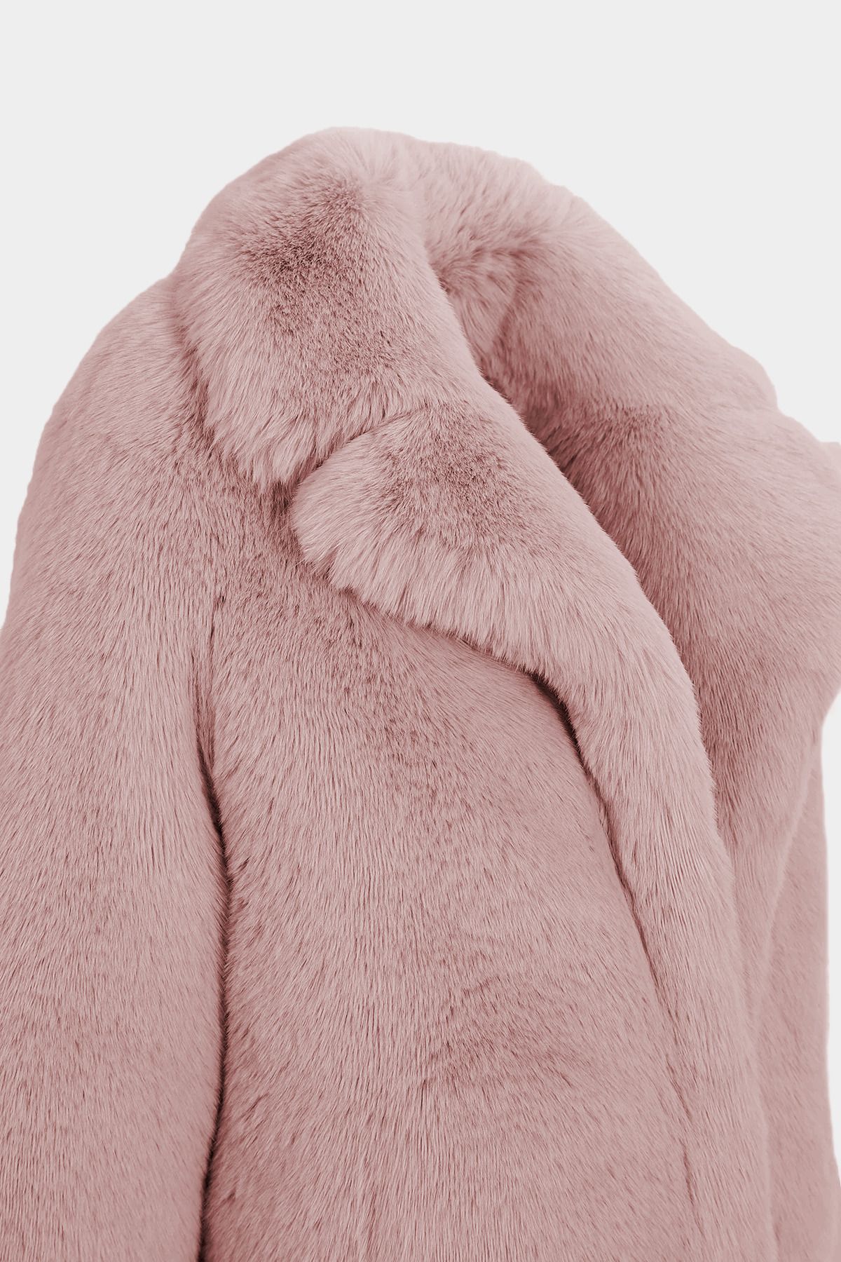 Açelya Okcu-Women's Premium Long Feather Rex Faux Fur Coat 3