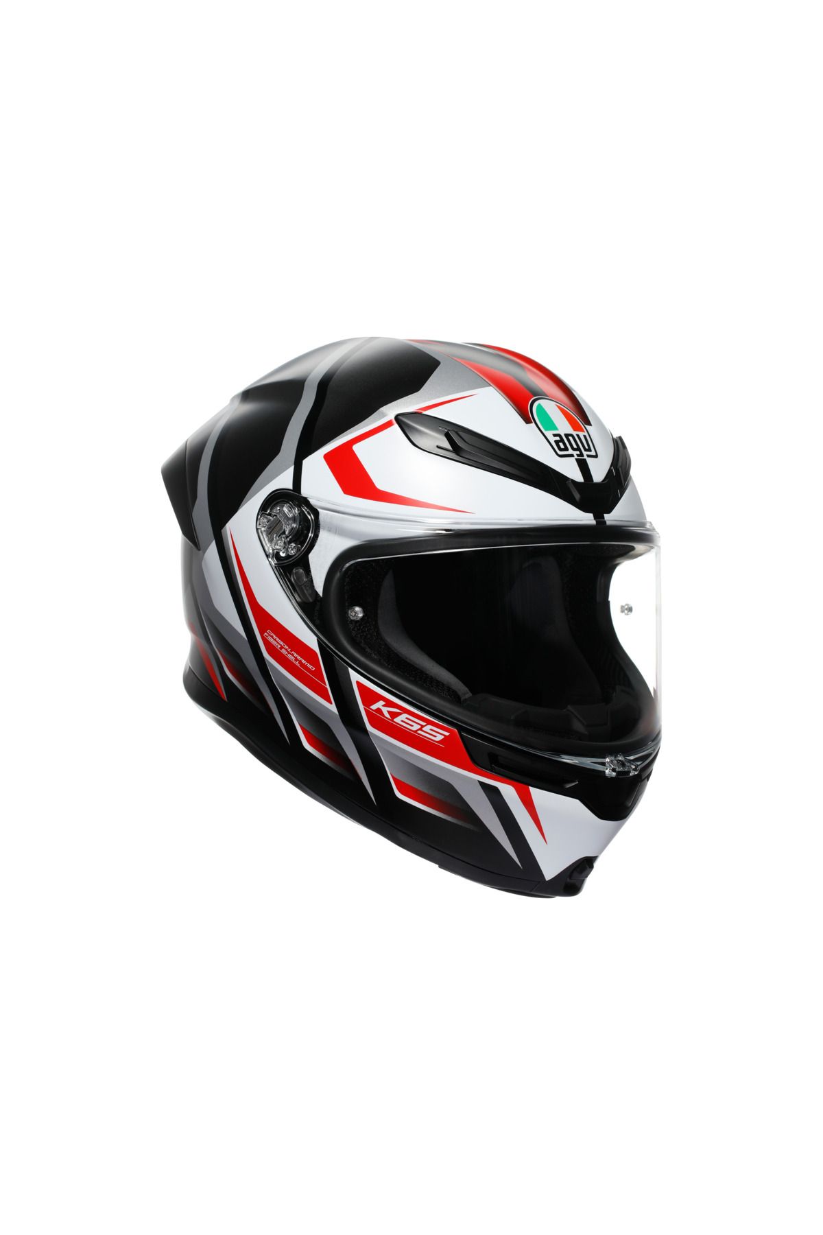 AGV K6 S Karve Matt Black White Red Configuration Kapalı Kask