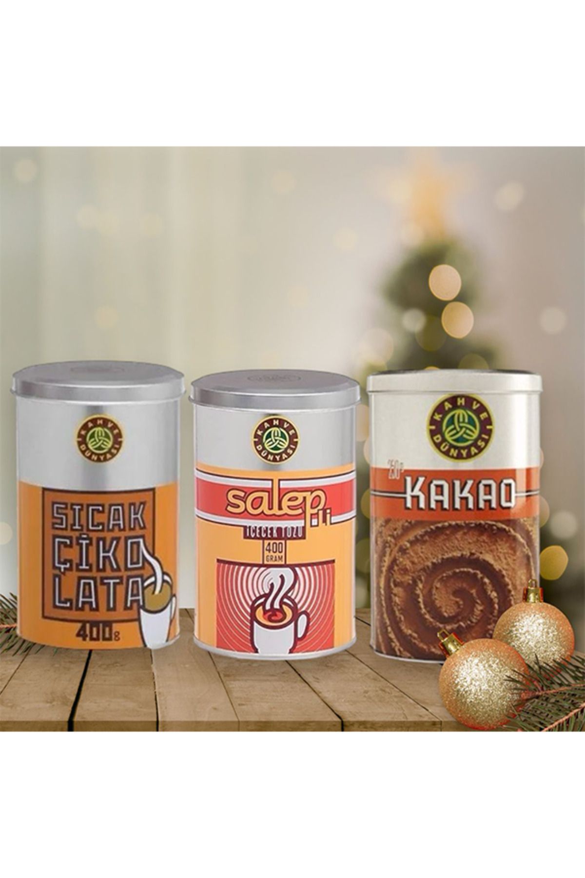 Kahve Dünyası Salep 400g + Sıcak Çikolata 400g + Kakao 250g (Kış İçecekleri Seti)