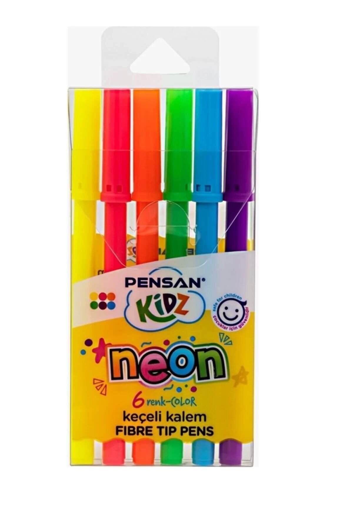 Pensan Kidz 6'lı Keçeli Boya Kalemi - Neon Renk / 99075