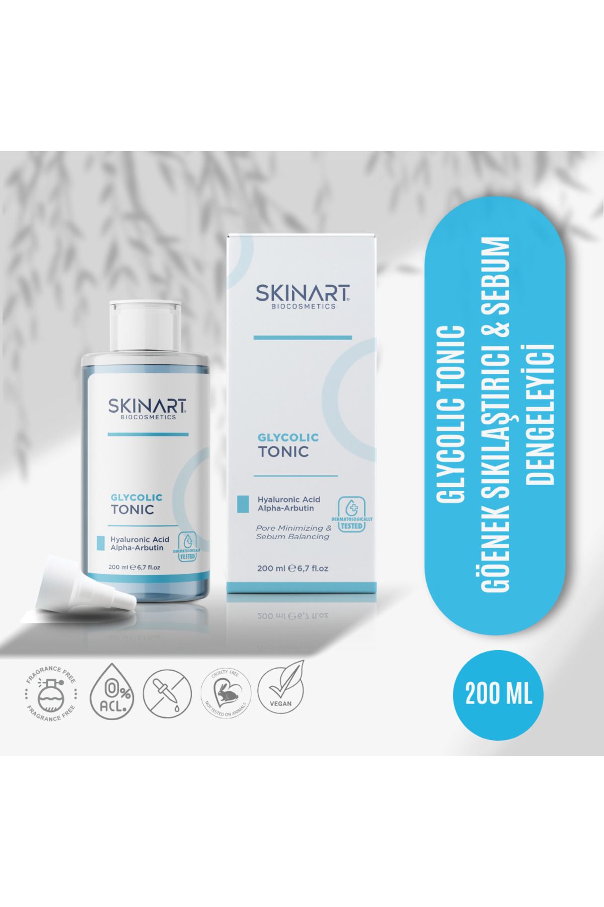 SkinArt Gözenek Sıkılaştırıcı ve Sebum Dengeleyici Glycolic Tonic