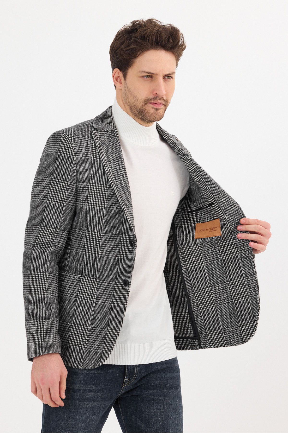Savira-Faceted Slimfit Jacket - Blended Winter Fabric, Drop 6 Unlined, New Season 2