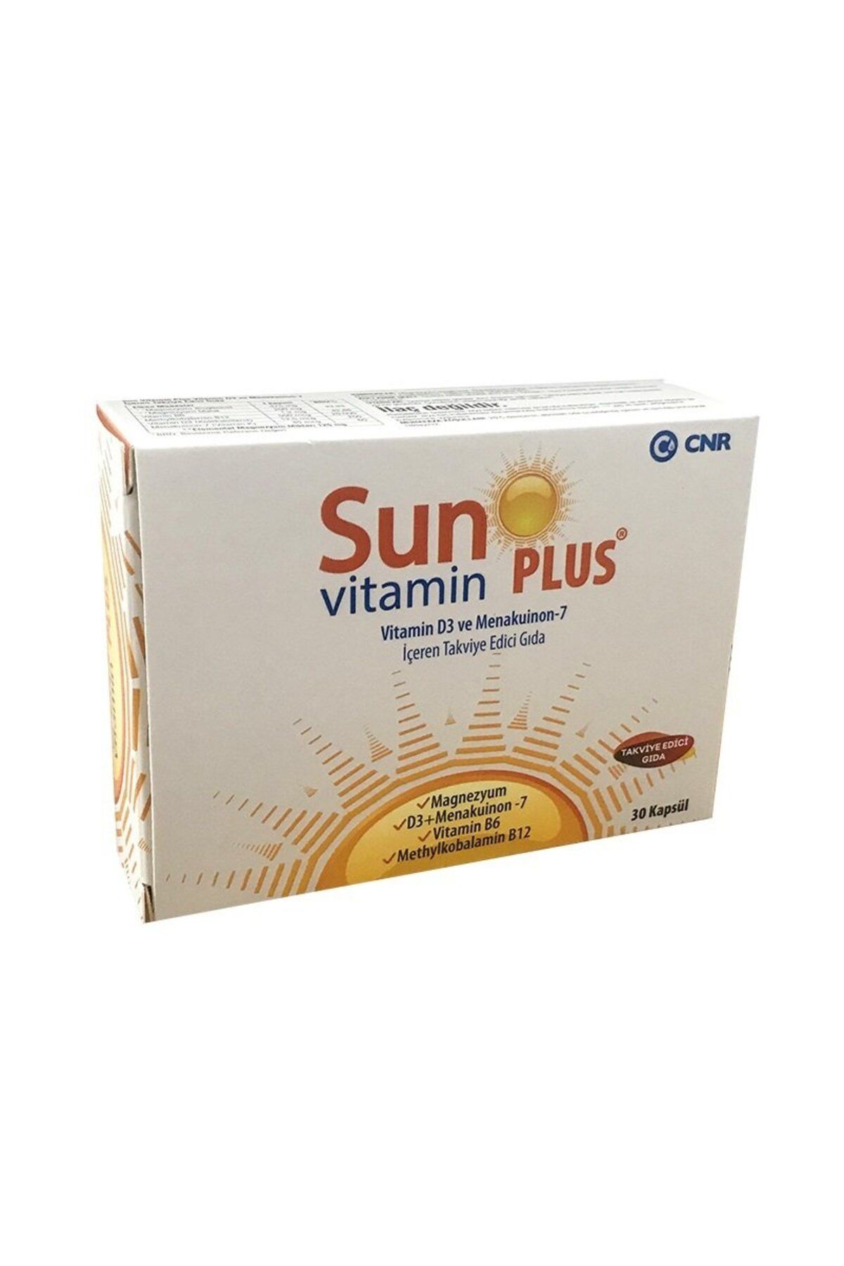 CNR CNR Sun Vitamin Plus Vitamin D3 İçeren Takviye Edici Gıda 30 Kapsül