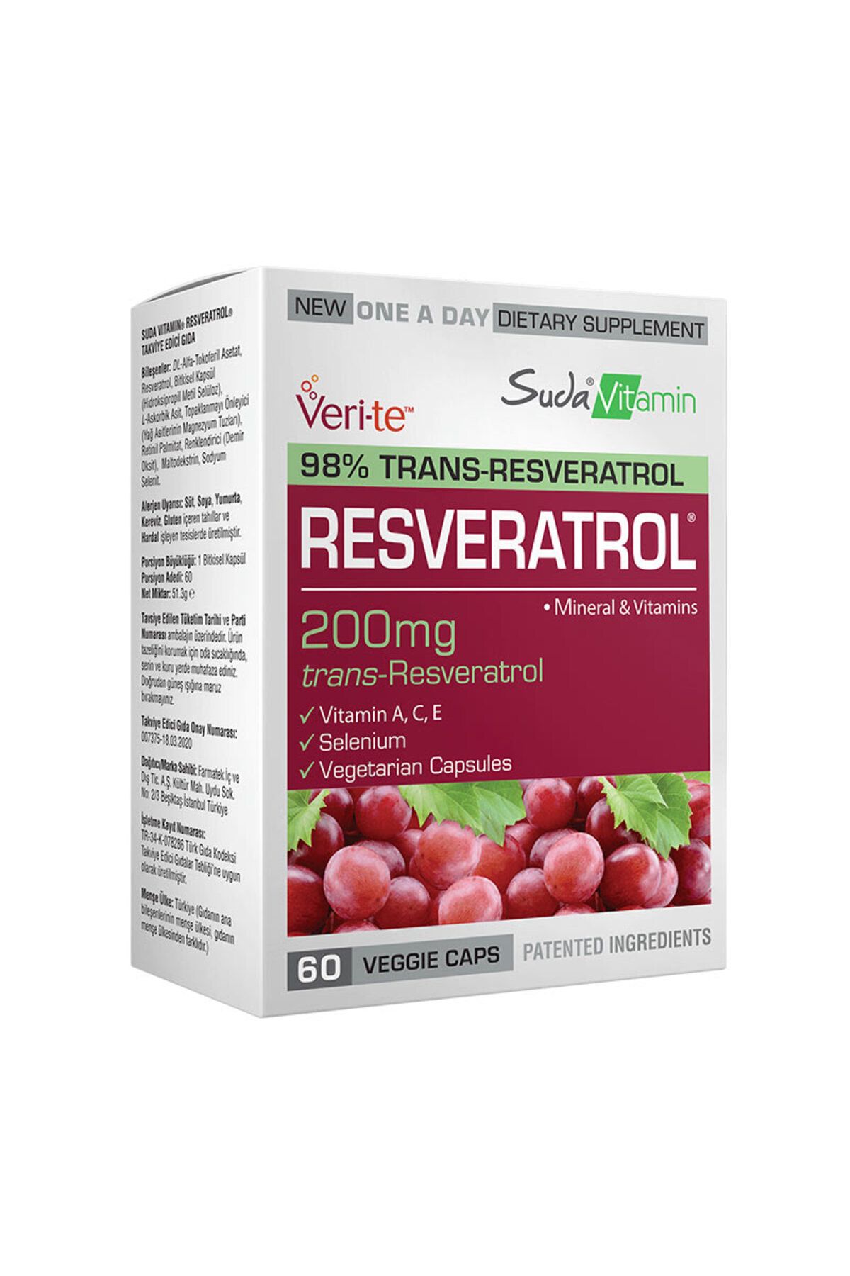 Suda Collagen SUDA VITAMIN RESVERATROL 60 KAPSÜL