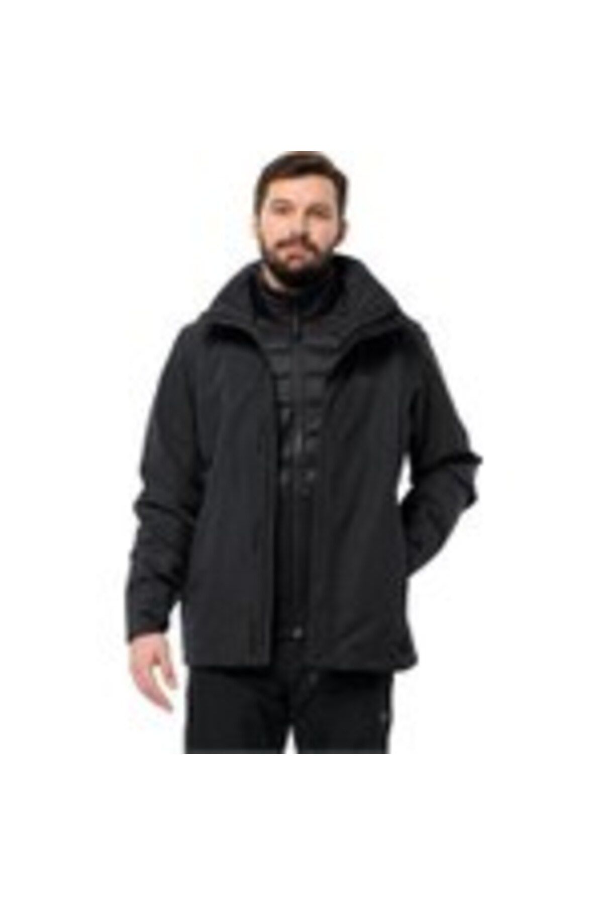 ژاکت مردانه مردانه جک ولفسکین Luntal 3ın1 Jkt M Black 1116251-6000 Jack Wolfskin