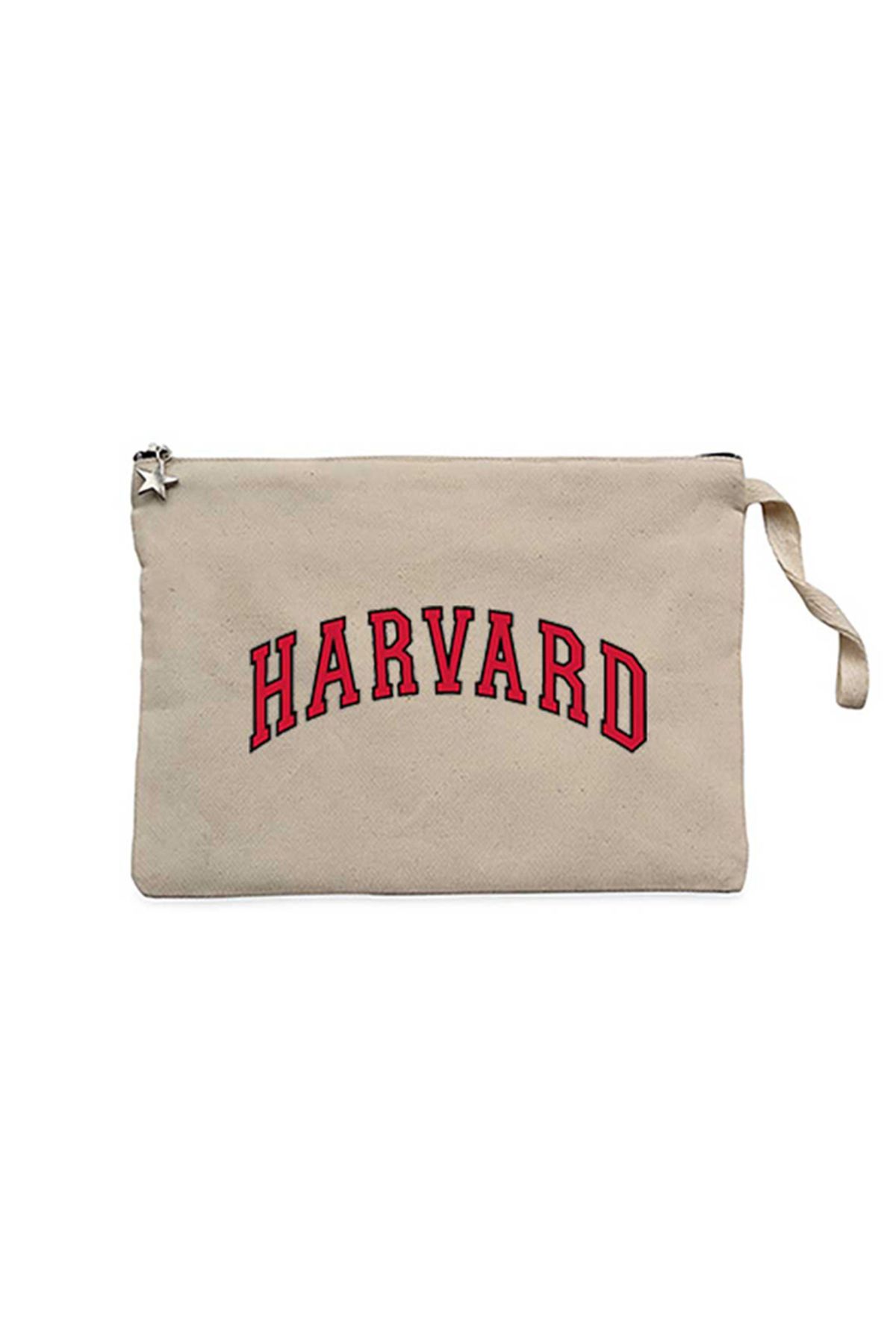 Z zepplin Harvard Uni. Red Text Krem Clutch Astarlı Cüzdan / El Çantası