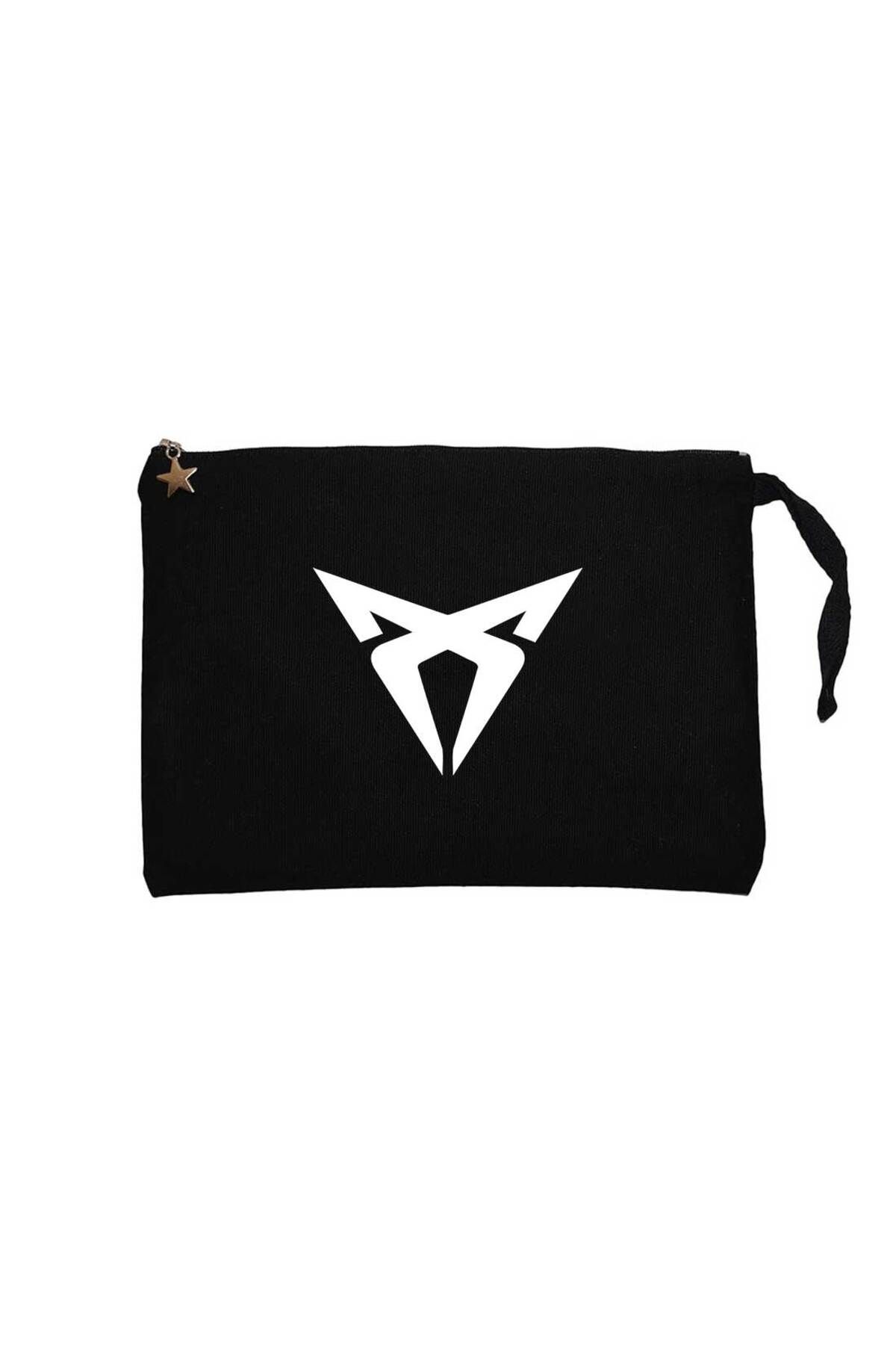 Z zepplin Cupra Logo Siyah Clutch Astarlı Cüzdan / El Çantası