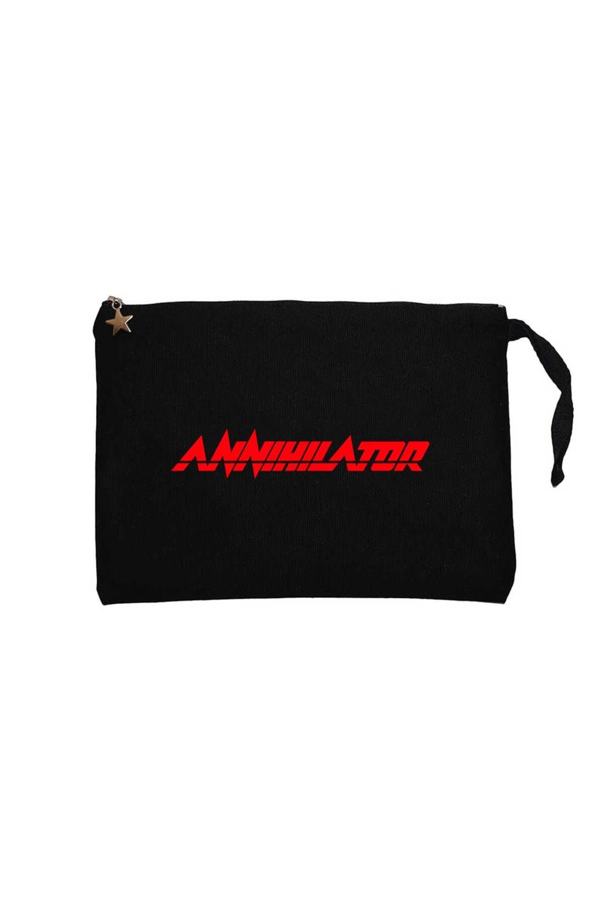 Z zepplin Annihilator Logo Siyah Clutch Astarlı Cüzdan / El Çantası