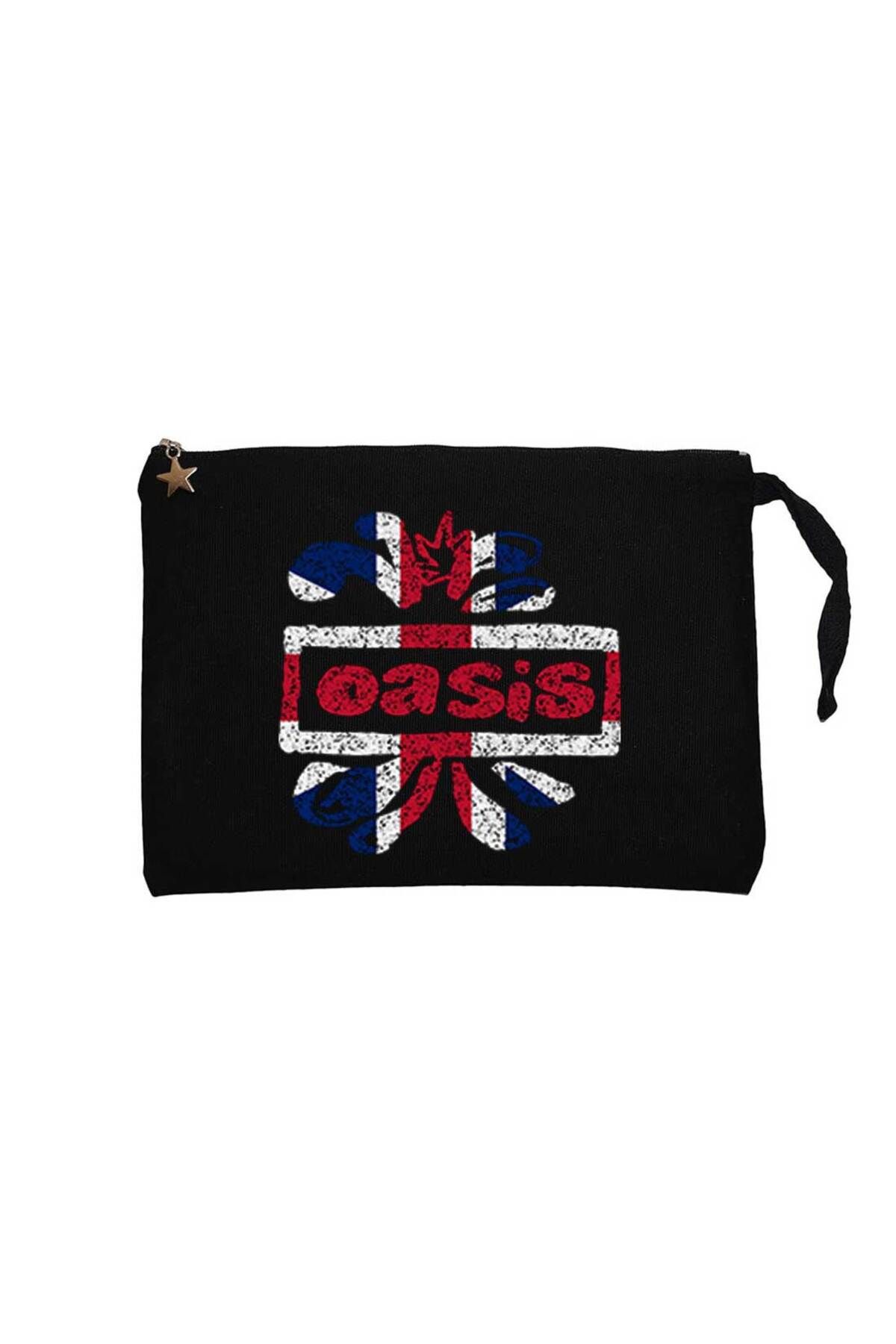 Z zepplin Oasis Logo Siyah Clutch Astarlı Cüzdan / El Çantası