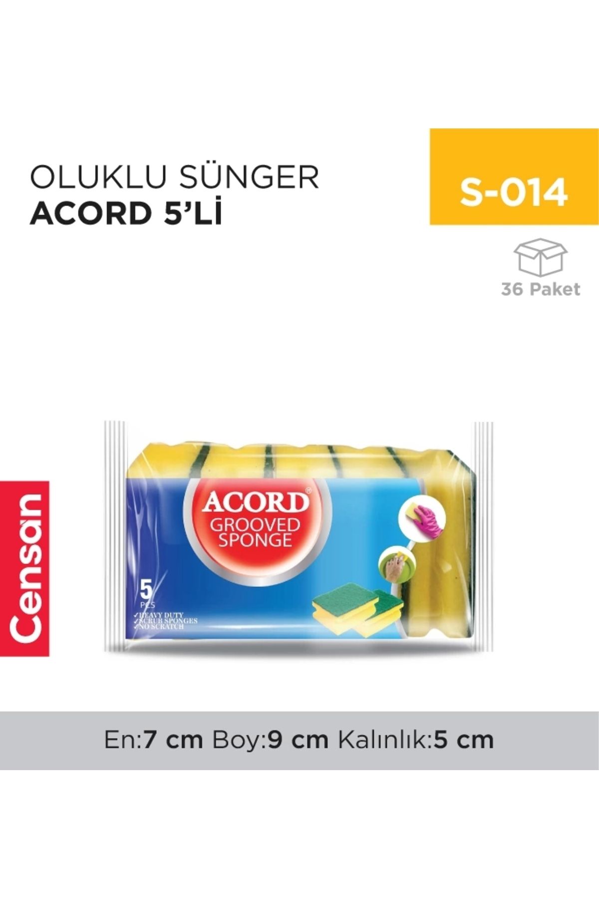 Acord OLUKLU SÜNGER ACORD 5Lİ (521)