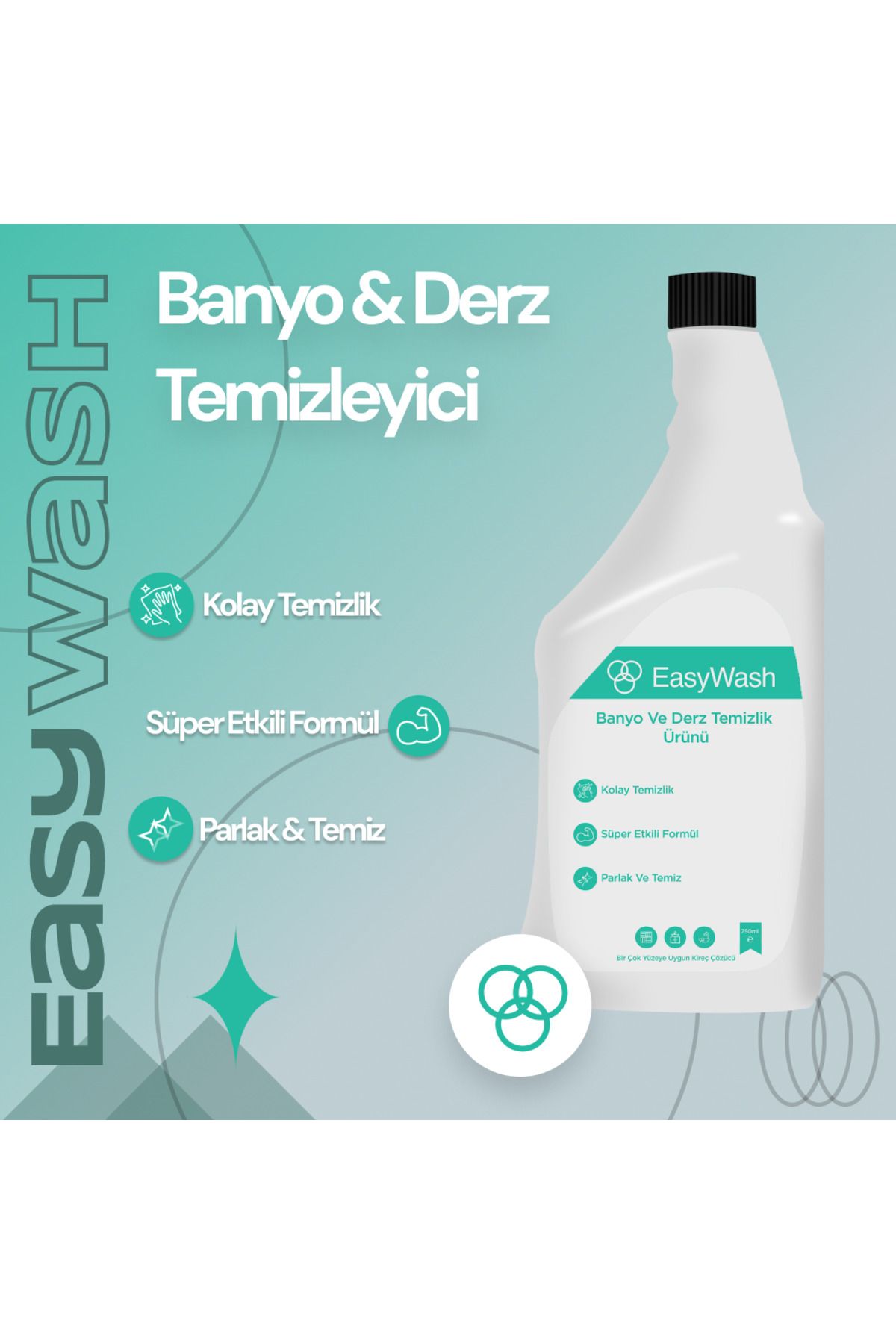 TEMİZKUTU Easywash BANYO VE DERZ TEMİZLEYİCİ