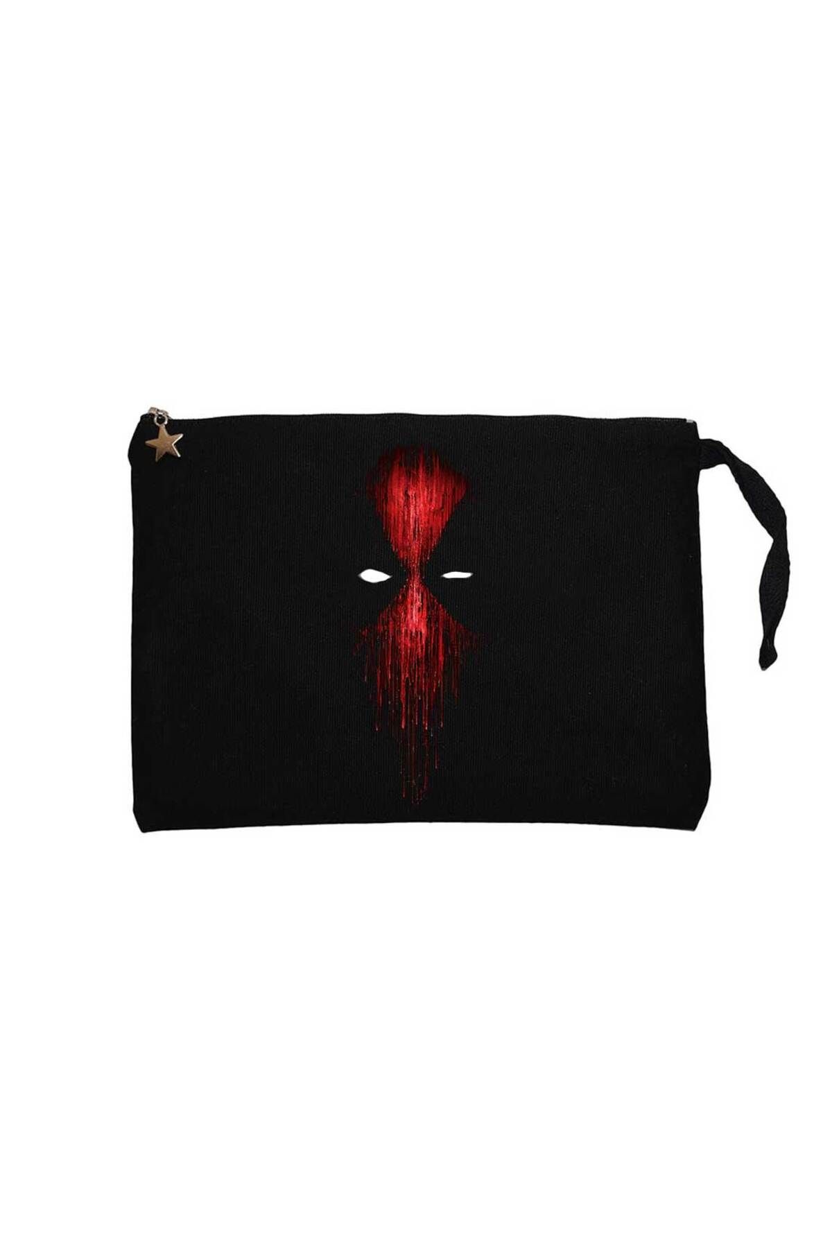 Z zepplin Deadpool Mask Siyah Clutch Astarlı Cüzdan / El Çantası