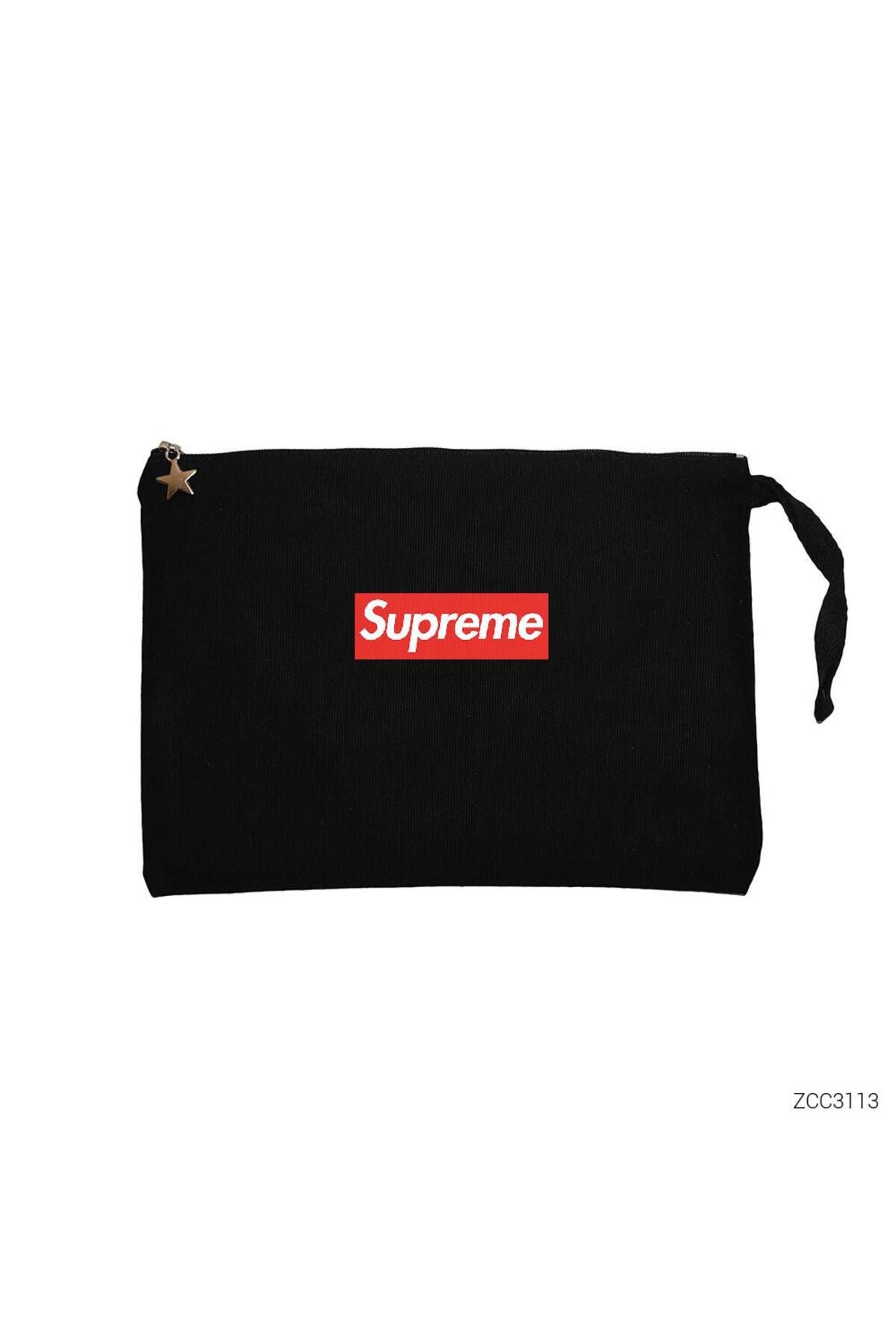 Z zepplin Supreme Siyah Clutch Astarlı Cüzdan / El Çantası