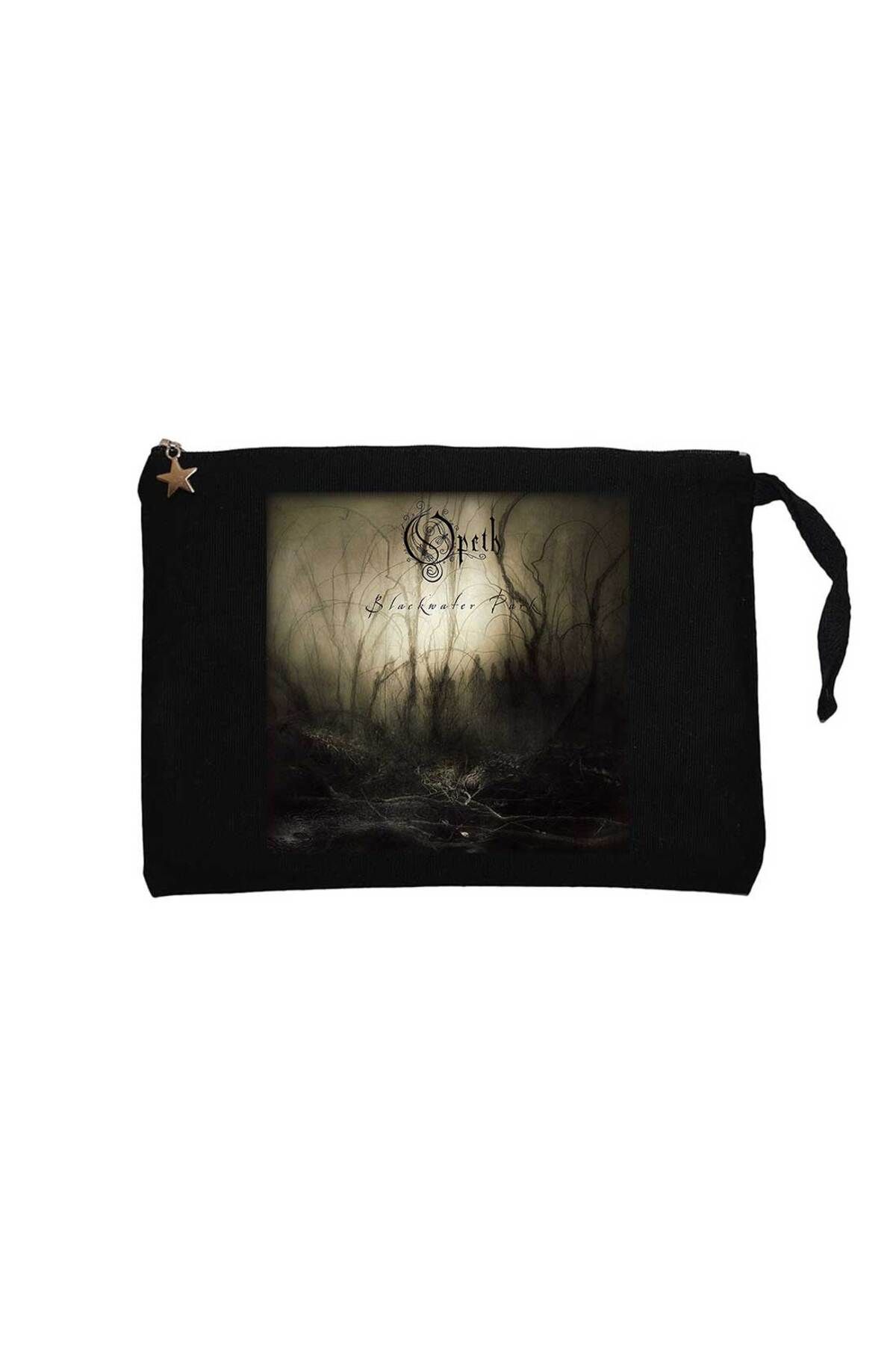 Z zepplin Opeth Blackwater Park Siyah Clutch Astarlı Cüzdan / El Çantası