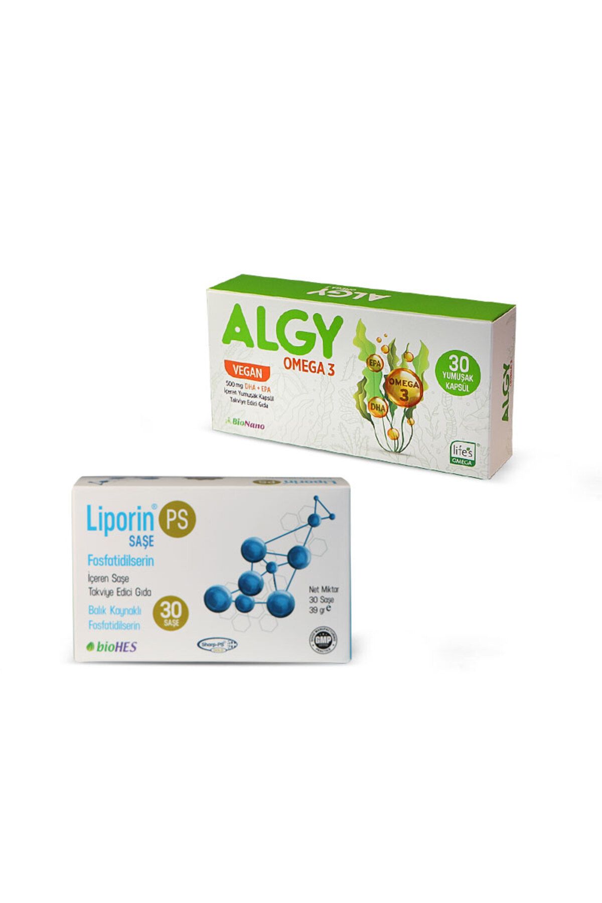 ALGY Omega 3 (Yüksek DHA) & Liporin PS 30 Saşe