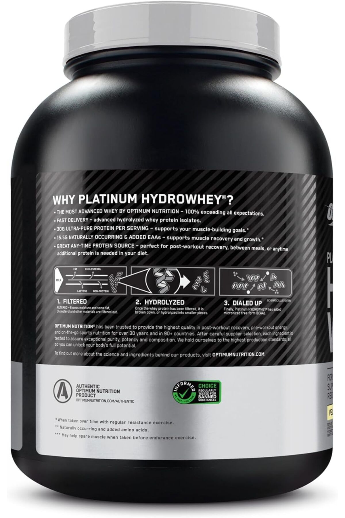 Optimum Nutrition-Platinum HydroWhey, Velocity Vanilla, 3.5 LB 6