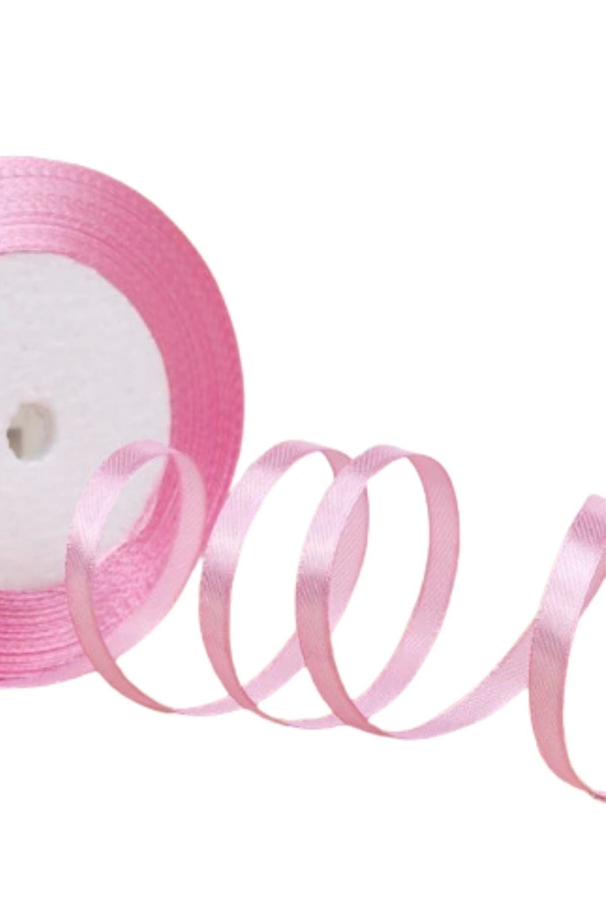 P Parla Saten Kurdele 3 cm 10 Metre Toz Pembe