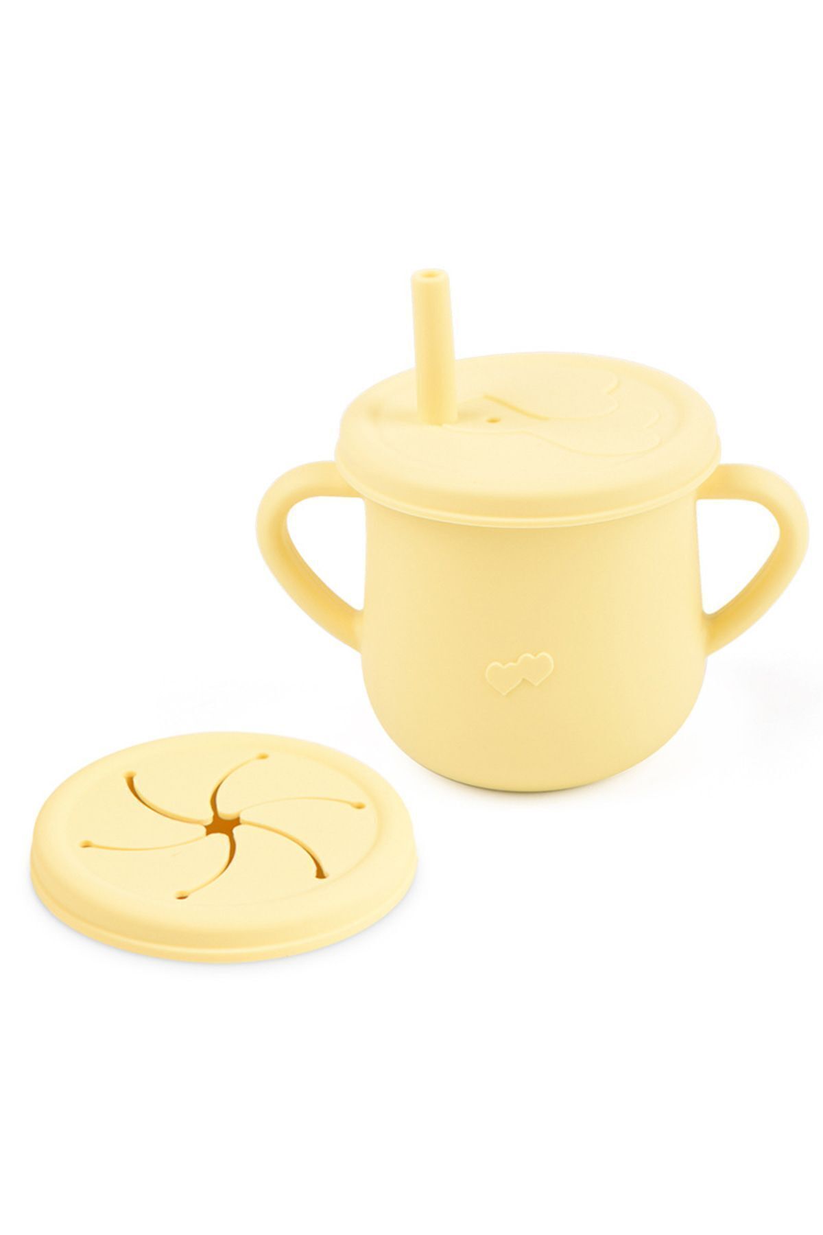 jojobebek Silikon Beslenme Seti, Mama Tabağı, Kase, Çatal-Kaşık, Pipet, Bardak, Önlük, Emzik Kılıfı / Sarı fotoğrafı 6 (önizleme)