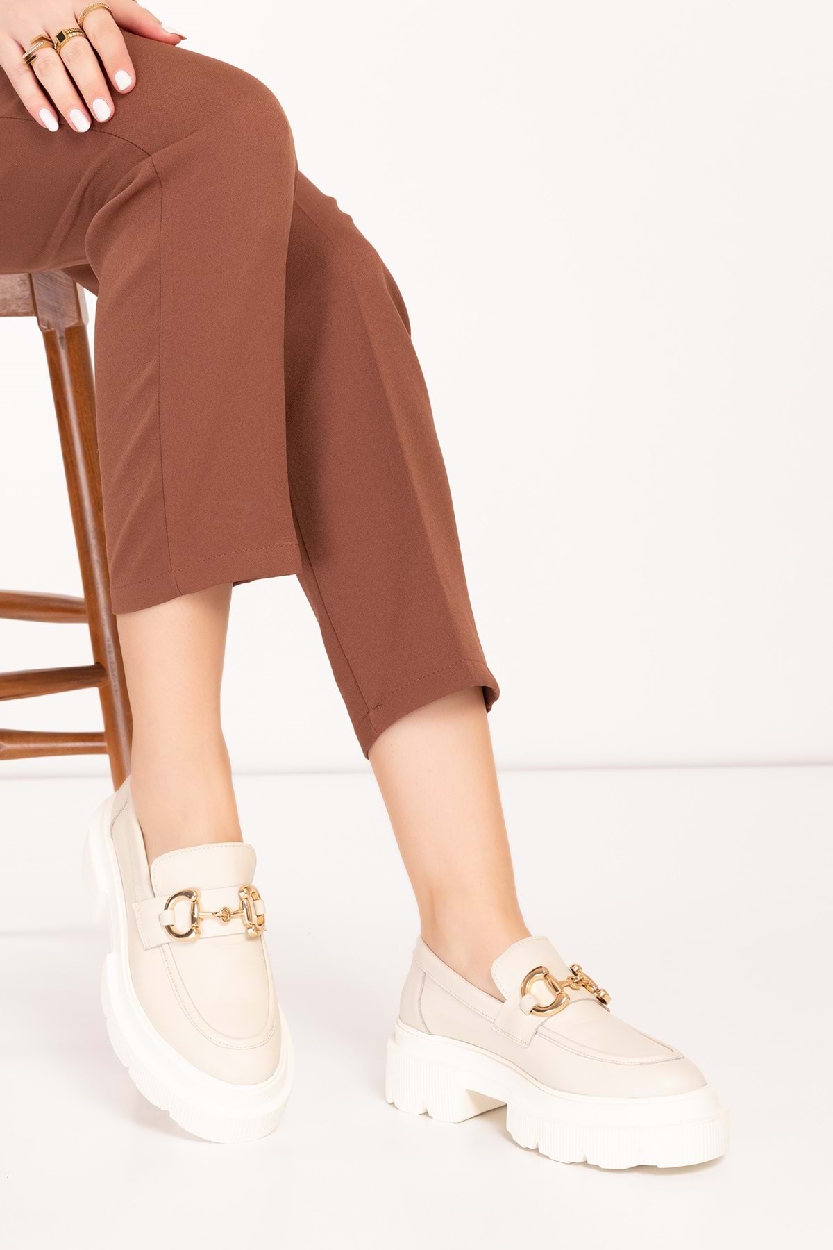 Gondol  Hakiki Deri Hafif Taban Tokalı Oxford Ayakkabı Wst.1318 - Görsel 2